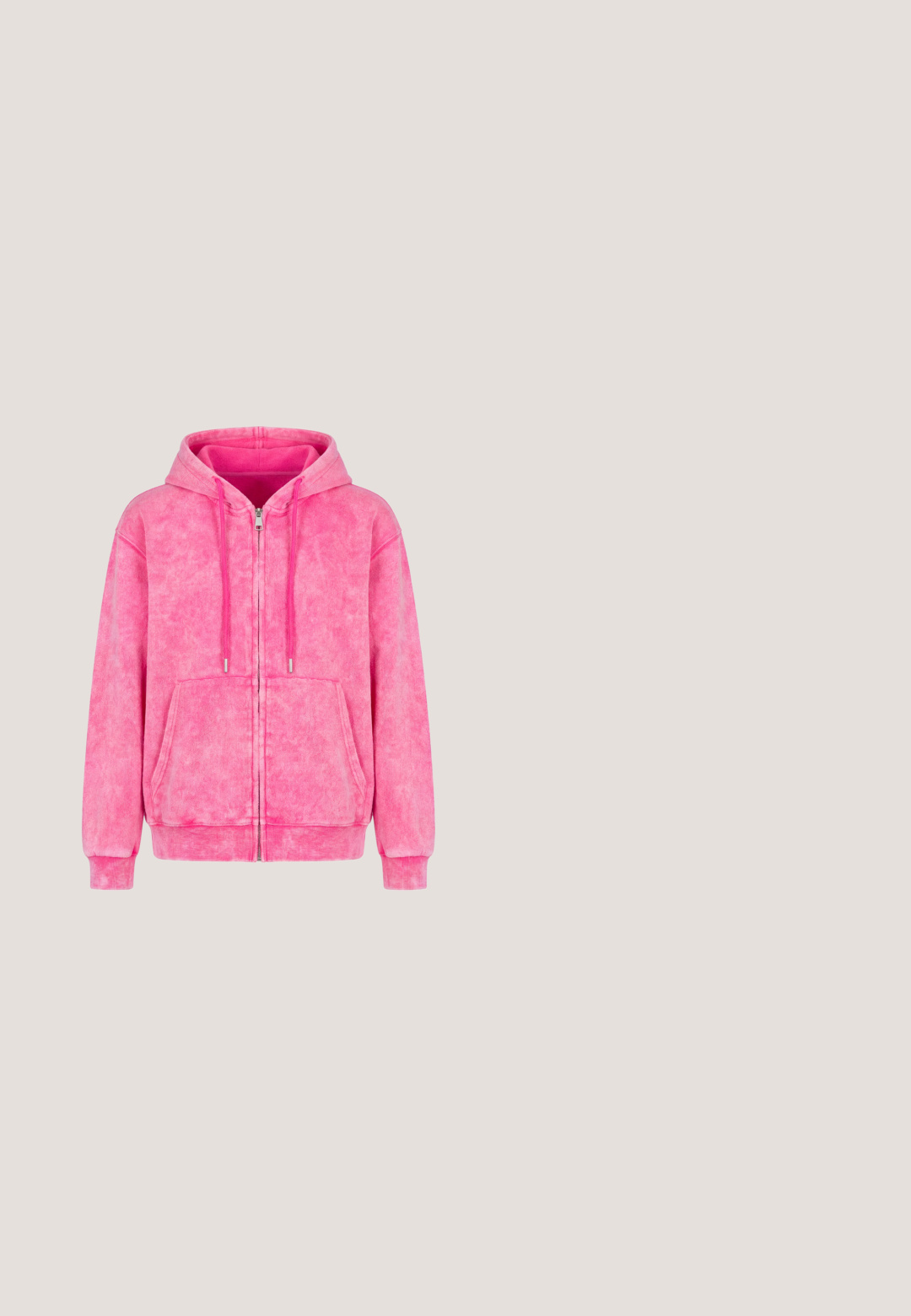 Pinkfarbener Kapuzenpullover mit Reißverschluss, Fronttaschen, Kordelzug an der Kapuze sowie gerippten Bündchen und Saum, dargestellt vor weißem Hintergrund.; Hellrosa Kurzarm-T-Shirt mit einem kleinen schwarzen Umriss eines schlafenden Hundes und dem Text "Slow Morning" auf der oberen linken Brust.; Schwarze Schlaghosen aus weichem Stoff, mit elastischem Bund und einem kleinen Logodetail an der Hüfte. Glatte Textur überall.; Schwarze knielange Stiefel mit einer gesteppten Textur, die ein Schnürdesign, einen kontrastierenden gerippten oberen Saum und eine dicke, robuste Sohle aufweisen.; Juicy Couture IRIS PATCH MEDIUM SHOPPING - Handtasche - pink/summer green; Rosa, glänzendes Haaraccessoire in Form einer großen Schleife, mit glatter Textur und einem dünnen Riemen zum Befestigen.