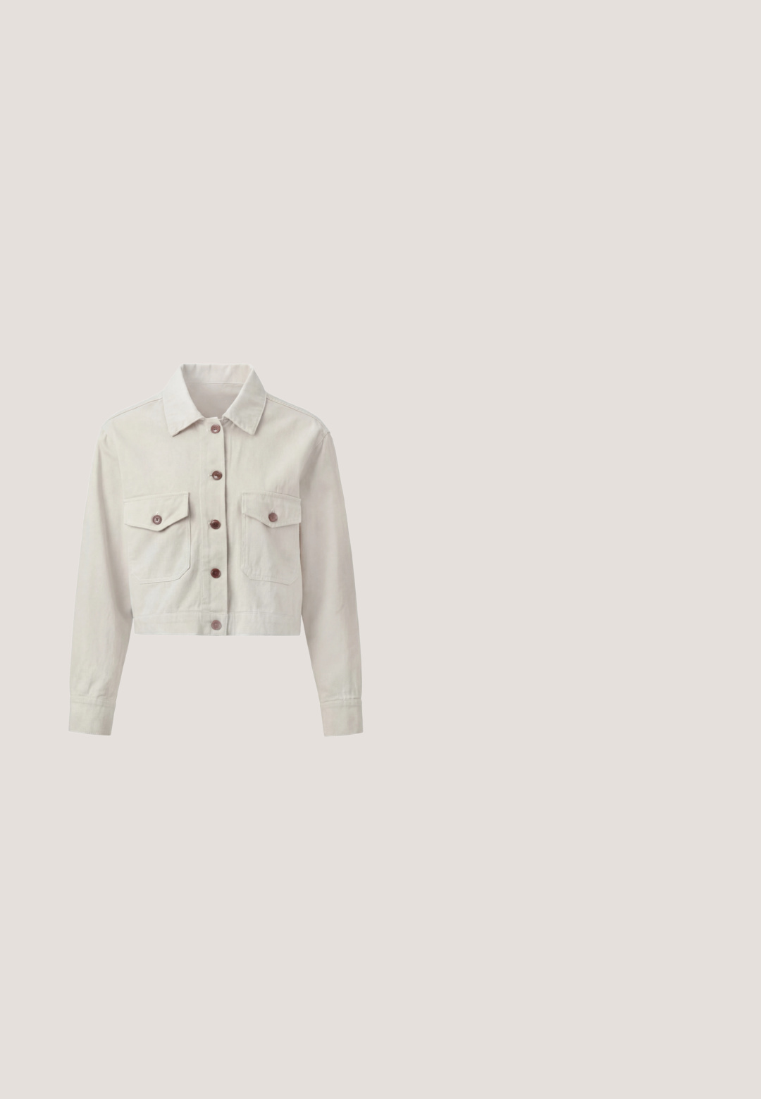 Beige cropped -takki, jossa pitkät hihat, napitettava suljenta, kaksi rintataskua nappilapuilla ja kärjestä kapeneva kaulus.; Keltainen ribattu polo-paita lyhyillä hihoilla, jossa on siisti kaulus ja neljä nappia. Sujuva pinta ja vartalonmyötäinen malli.; Punavuoren punaiset leveälahkeiset housut, jotka on valmistettu tekstuurikankaasta pystysuorilla urilla. Housuissa on joustava vyötärö, jossa on kiristysnyöri säätämistä varten.; Oranssi ja vaaleanpunainen Puma-tennari ruskealla pohjalla leijumassa kivipinnan yläpuolella, taustalla harmaa kiviseinä.; Ruske tortoiseshell naočale sa zelenim lećama, kvadratnog oblika, tanke drške sa ugraviranim brendom, sjajna završna obrada i metalni detalji.; Raidallinen kangaskassi, jossa on pystysuoria beigejä, ruskeita ja valkoisia raitoja sekä leveät beiget kahvat, valkoista taustaa vasten.