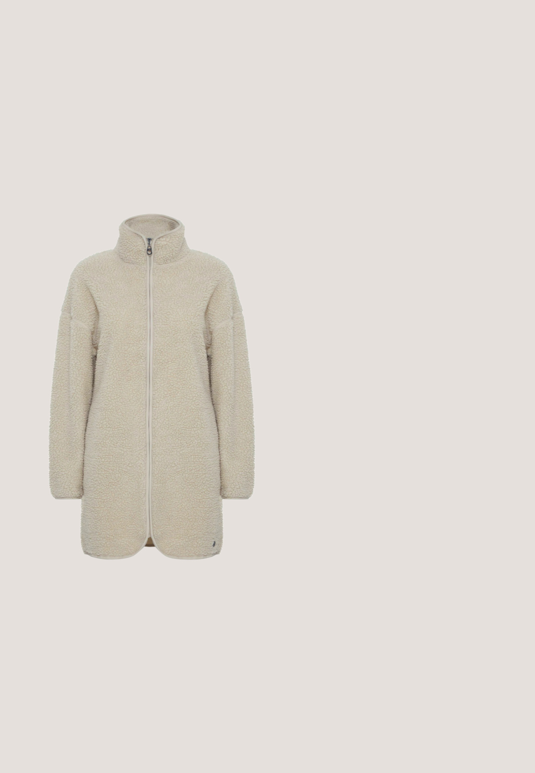 Oxmo OXTOVA TEDDY - Fleecetakki - oyster; Vaaleansininen lyhythihainen pyöreäkauluksinen t-paita, jossa on suora helma ja pieni beige etiketti takana kaula-aukon sisäpuolella.; Vaaleansiniset suorat farkut etu-napilla ja vetoketjulla, etu- ja takataskuilla sekä normaalilla vyötäröllä.; Tennarit harmaan ja mintunvihreän värimaailman yhdistelmällä, jotka on valmistettu sileistä ja teksturoiduista materiaaleista. Tennareissa on paksu valkoinen alusta ja nauhakiinnitys.; Kermanvärinen nahkainen olkalaukku, jossa on ruskea säädettävä hihna, kultaiset vetoketjut ja pieni "kazar"-logo edessä keskellä.; Hopeinen ketjukaulakoru, jossa lehdenmuotoisia riipuksia epäsymmetrisesti ryhmiteltynä; kaulakorussa on Y-muotoinen roikkuva osa, joka päättyy lehdenmuotoiseen riipukseen, jossa on pieni kivi.