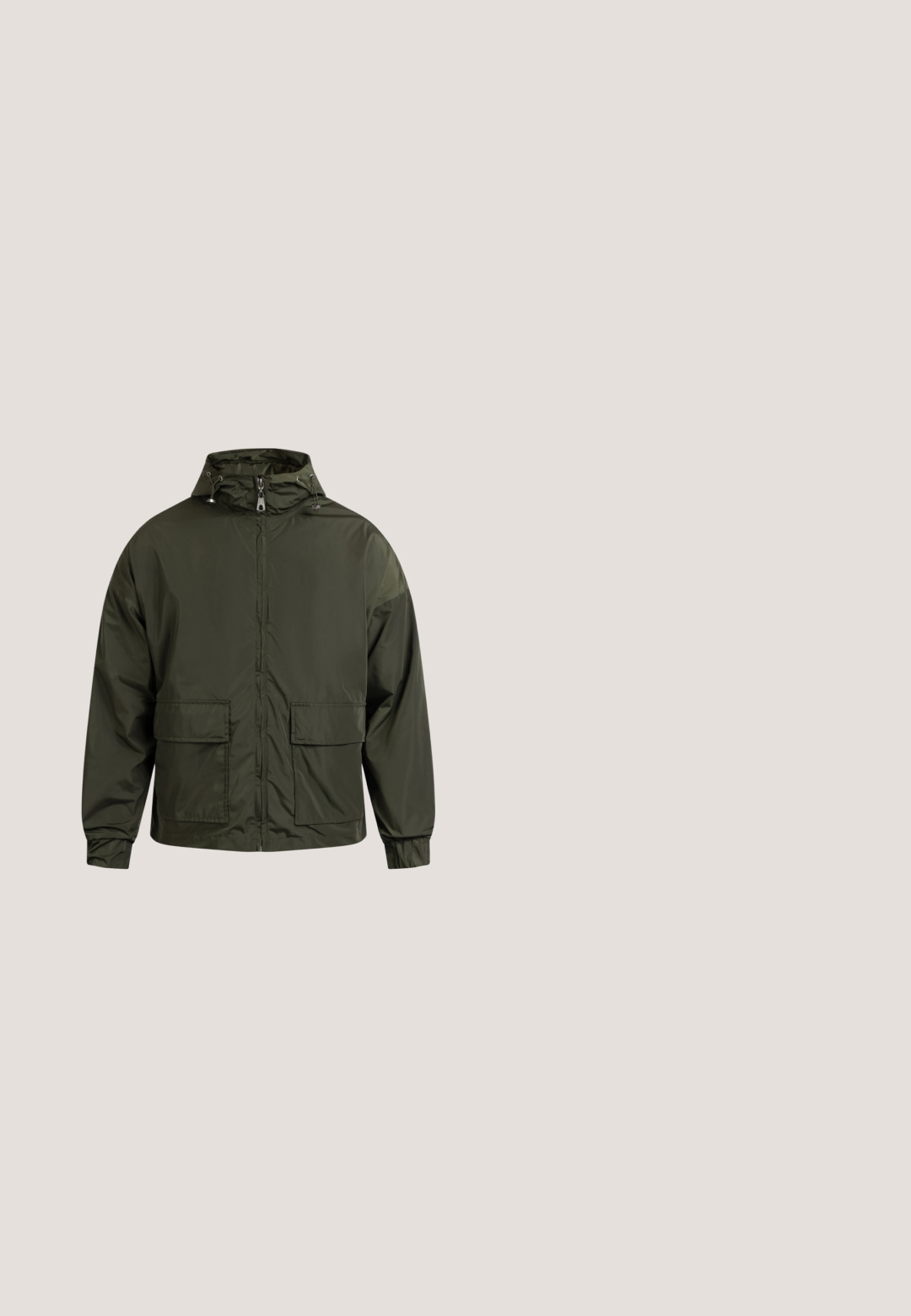 Oliven grøn, letvægts hættejakke med fuld lynlås, to store forlommer, elastiske manchetter og en glat tekstur.; Mørkegrøn turtleneck sweater lavet af strikket stof, med lange ærmer samt ribkant ved ærmerne og forneden for tekstur og pasform.; Knappet skjorte i grønt og brunt ternet mønster, lange ærmer, krave, brystlomme, lavet af tekstureret bomuldsstof med brune knapper.; Redefined Rebel JOHN COMFORT FIT - Bukser - demitasse; Krüger Dirndl ANTON - Snørestøvletter - anthrazit; Sorte rektangulære solbriller med mørke linser og en blank finish. Udstyret med guldfarvet hardware og en multifarvet accent på stængerne.