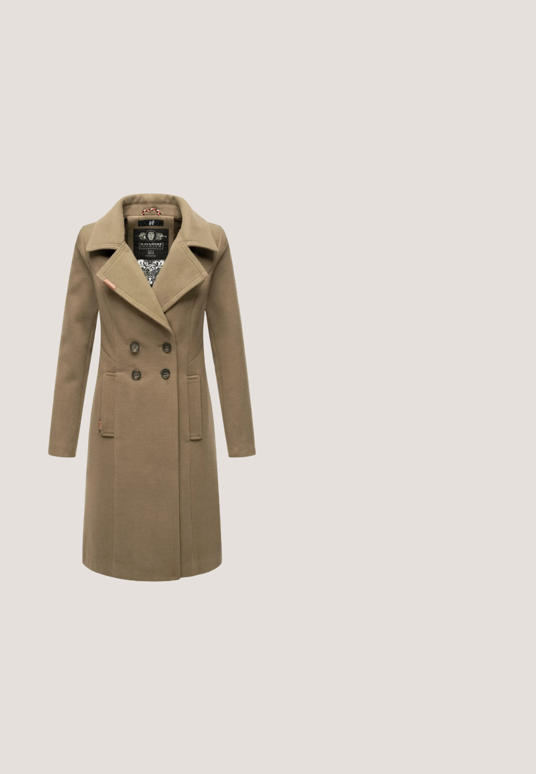 Navahoo Manteau classique - stone brown; Sweatshirt brun en peluche avec des manches longues et un col rond, présentant un texte graphique rose "AVRIL" dans une police ludique et irrégulière sur la poitrine.; T-shirt marron à manches courtes avec un col rond classique. Fabriqué en matériau doux, présentant une texture lisse et un design minimal.; Pantalons larges marron en tissu texturé, avec fermeture à bouton et poches avant. Design épuré et minimaliste, avec une silhouette droite.; Baskets en cuir marron et nubuck avec des rayures blanches, bout rond, semelle texturée, lacets à l'avant et accents crème.; Sac bandoulière en cuir marron foncé avec une fermeture éclair et une sangle réglable, de forme aux bords arrondis et surface texturée.