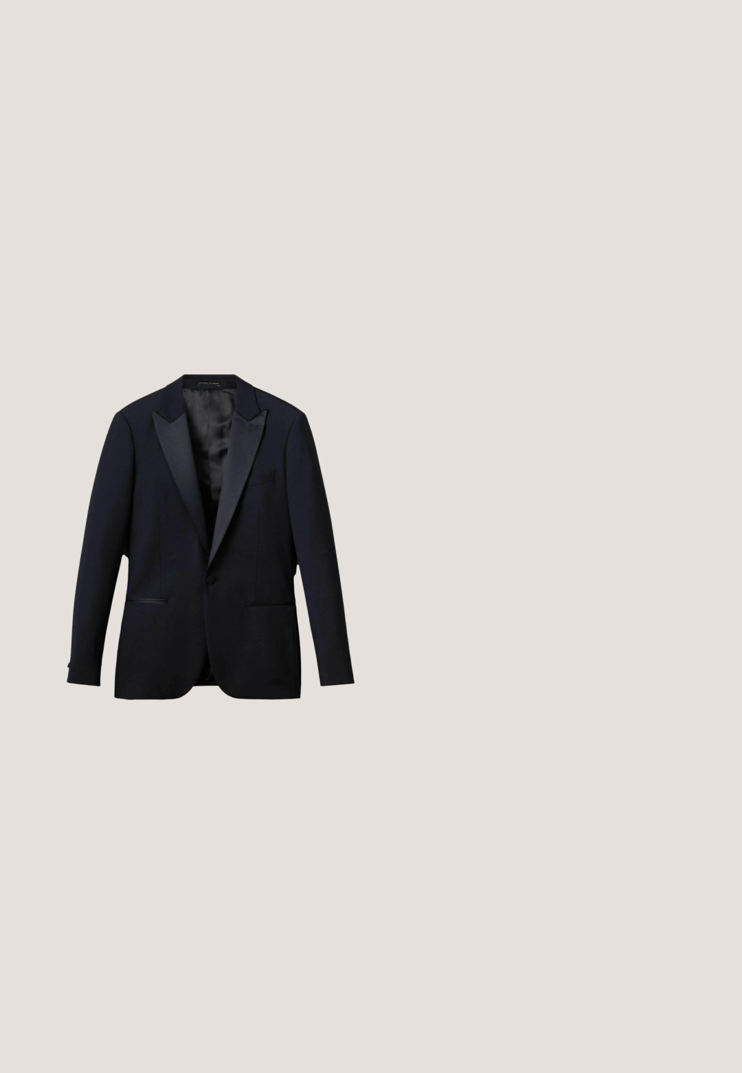 Reiss Blazere - navy; The Kooples COUPE DROITE - Business skjorter - white; Sorte skræddersyede bukser lavet af tekstureret stof, med en lige ben-design, frontlynlås og knaplukning.; Sorte patenterede læder loafers med et slankt design, rund tå og en syet detalje henover overdelen. Lav hæl og glat tekstur.; Myntegrønne slips med diagonal tekstur, matchende lommekvadrat, dekorativ blomst nål og metalspænde, alt i koordinerende farver.; Sort læderbælte med en glat overflade, der har en rektangulær sølvmetal spænde og et klassisk design.