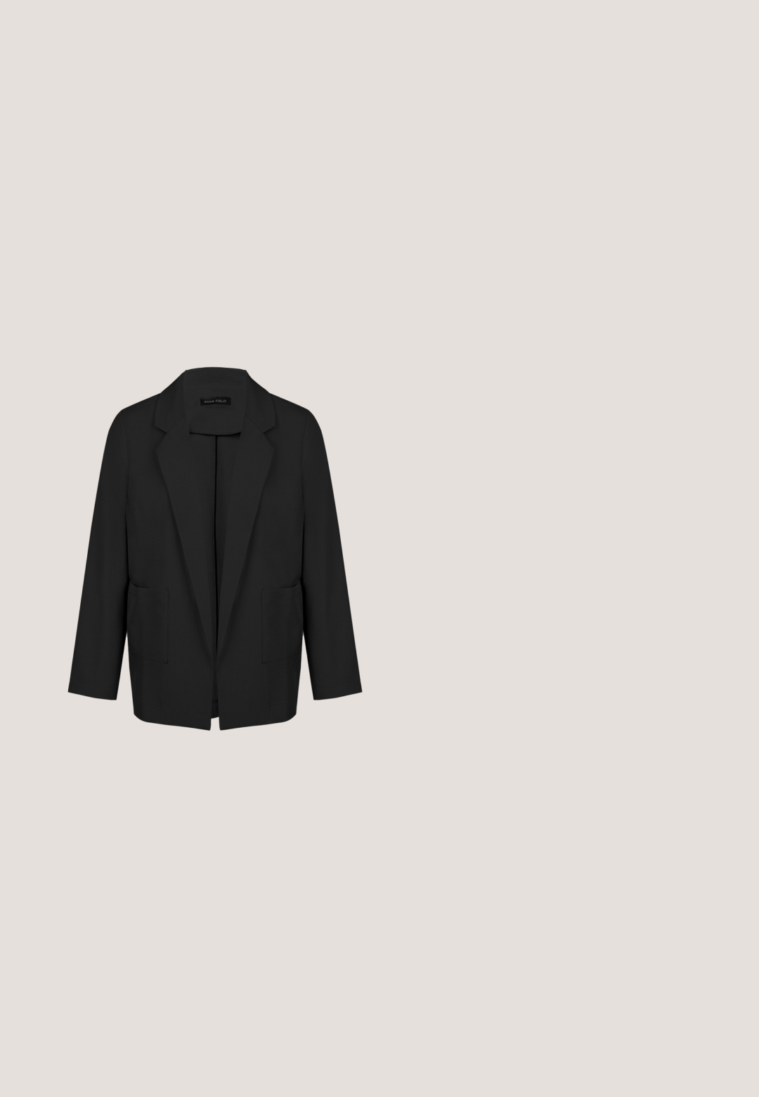 Sort blazer lavet af glat stof, med en sømkrave, lange ærmer, to forlommer og uden lukning.; Kortærmet damet-shirt med rund hals i ensfarvet mørk bordeaux, med tætsiddende pasform og enkel design.; Bordeauxfarvede kordfløjlsbukser med et lige ben design, der har knaplukning foran og fem-lommer layout. Bemærkelsesværdig tekstur med rillede stof.; Sort faux lædersko med krokodillestruktur, rund tå, ankelstrop med metalspænde og en kraftig gummisål.; Lille blank bordeaux håndtaske med topgreb og aftagelig skulderrem, vist mod en ensfarvet lys baggrund.; Rhinestone stjerne øreringe med dryppende frynsedetaljer, præget af sølvfarve og en blank, reflekterende overflade. Stjernedesign med detaljeret udformning.