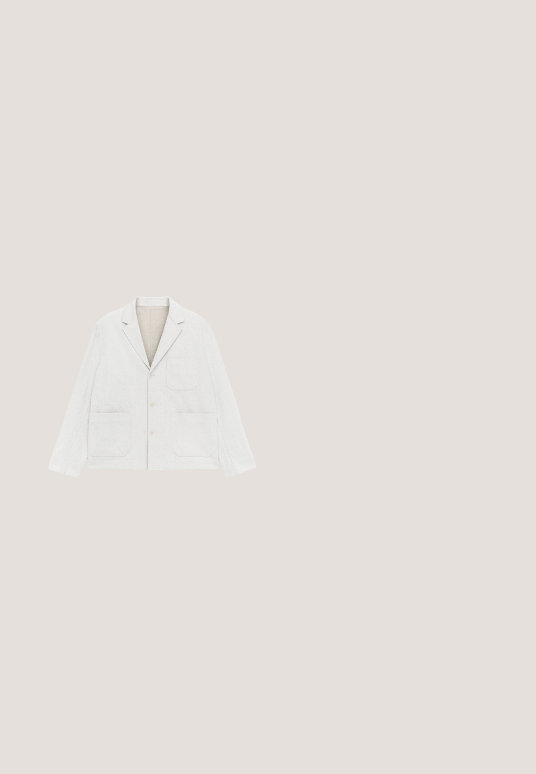 Witte casual blazer met drie knopen, drie opgestikte zakken en een reverskraag met inkeping, plat gelegd op een witte achtergrond.; Beige kortärmelig geribd gebreid T-shirt met ronde hals en losse pasvorm tegen een lichtgrijze achtergrond.; Donkerdenimbroek met een losse pasvorm, featuring een hoge taille, plooien, een sluiting met een knoop aan de voorkant en gouden contrasterende stiksels.; Bruine leren enkelboot met elastische zijpanelen en lusjes, voorzien van een gestructureerde oppervlakte en een duurzame zwarte rubberen zool.; Zwarte piloten-zonnebril met metalen montuur, donkere getinte glazen en verstelbare neuspads op een witte achtergrond.; Bruine lederen riem met een zilverkleurige metalen gesp, een gladde textuur en een licht gebogen uiteinde met een reliëflogo-details.