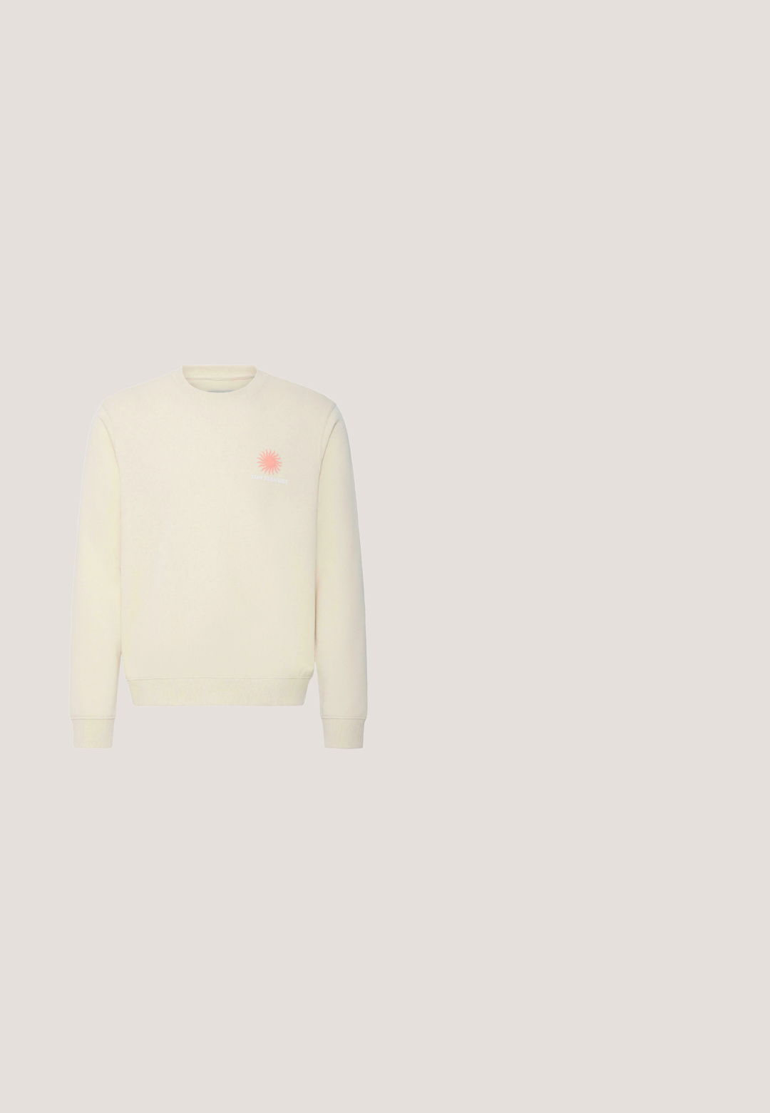 Blend BHKONSTA - Sweatshirt - bleachedsand; Beige Flanellhemd mit Kragen, das über zwei Brusttaschen, schwarzen Knöpfen und langen Ärmeln mit geknöpften Manschetten verfügt.; Hellblaue Jeansshorts mit entspannter Passform, fünf Taschen-Design, einfache Knopfverschluss und Kontrastnähte entlang der Nähte.; Weißer Sneaker mit niedrigem Schaft und beigefarbenen Veloursleder-Akzenten, Schnürverschluss und dicker weißer Sohle, von der Außenseite auf weißem Hintergrund dargestellt.; Sechseckige, braun getönte Sonnenbrille mit dünnem goldfarbenem Metallgestell und schwarzen Enden an den Bügeln, schräg dargestellt auf einem hellgrauen Hintergrund.; Beige Tragetasche mit rosa Trompetenlilien-Illustration und Text "Hokusai, Trumpet Lilies Woodblock 1831/32" auf der Vorderseite.
