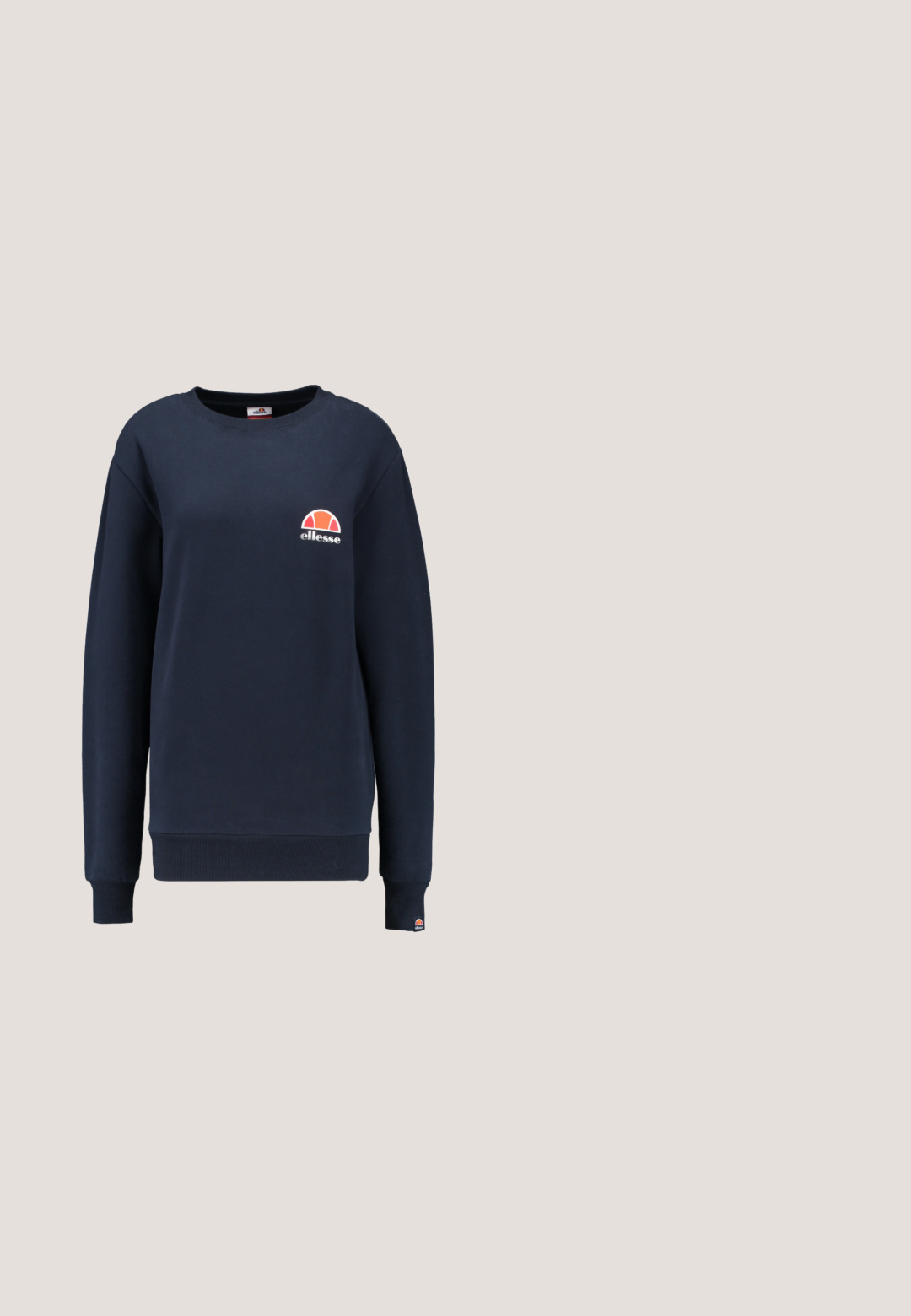 Ellesse HAVERFORD - Sweatshirt - navy; T-shirt en coton rose clair avec un grand logo "ellesse" blanc, col rond, manches courtes et un petit écusson logo sur la manche.; Ellesse CONJUN JOG PANT - Pantalon de survêtement - grey marl; Baskets de sport blanches avec un accent argenté, en tissu texturé et cuir lisse ; dotées d'une semelle en caoutchouc noir et de lacets.; Sac fourre-tout floral rose et blanc avec de longues anses et un petit logo métallique Puma sur le devant sur un fond uni.; Lacoste LOVE MY CROC - Bracelet - silver-coloured