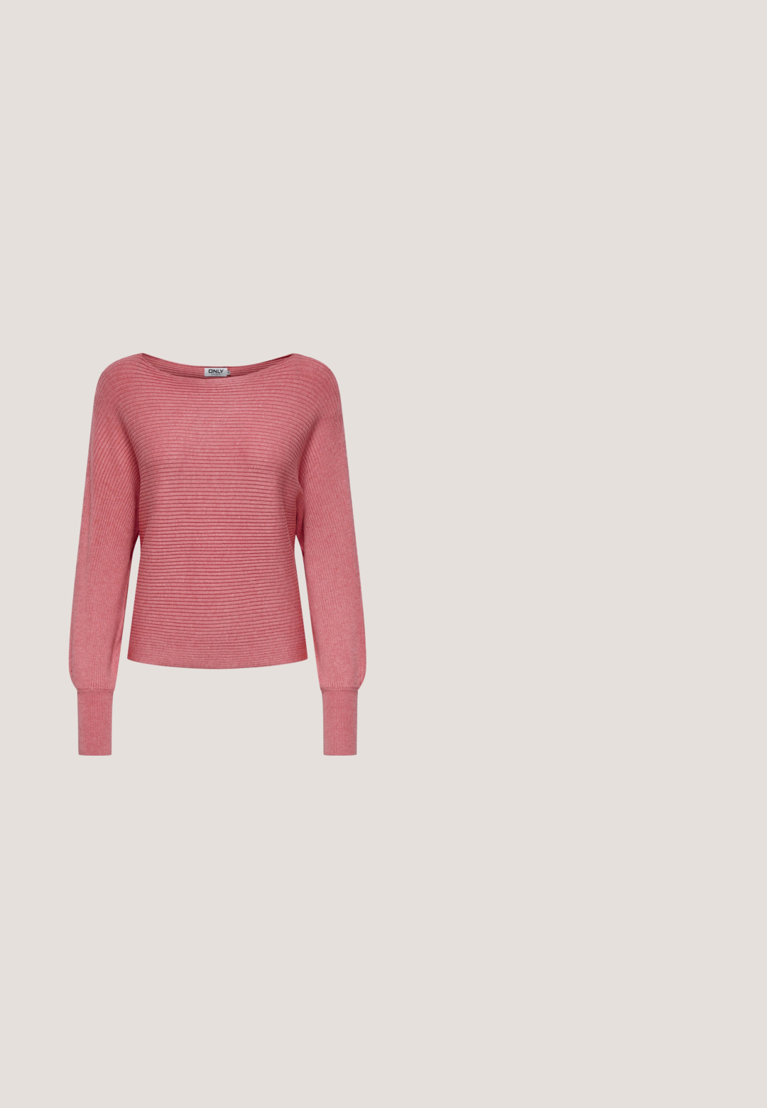 Pull côtelé rose avec un large col bateau et des manches longues. Texture douce et coupe décontractée, avec des rayures horizontales distinctes.; Veste en velours côtelé rose avec des manches longues, deux poches poitrine et des boutons marron. Elle comporte un col classique et un tissu texturé à côtes.; Shorts rose clair avec une taille haute et un motif brodé floral complexe, avec une coupe ajustée et une couture centrale à l'avant.; Baskets basses en daim rose avec des bandes blanches, des lacets blancs, une semelle en caoutchouc naturel et un onglet rose à talon avec texte de marque blanc.; Petit sac à main rose clair avec poignées tressées, une poche avant zippée et une bandoulière réglable avec fermoirs métalliques.; Collier perlé composé de perles en verre opalescent rose, assemblées dans un motif symétrique avec un fermoir en métal doré. Design simple et léger.