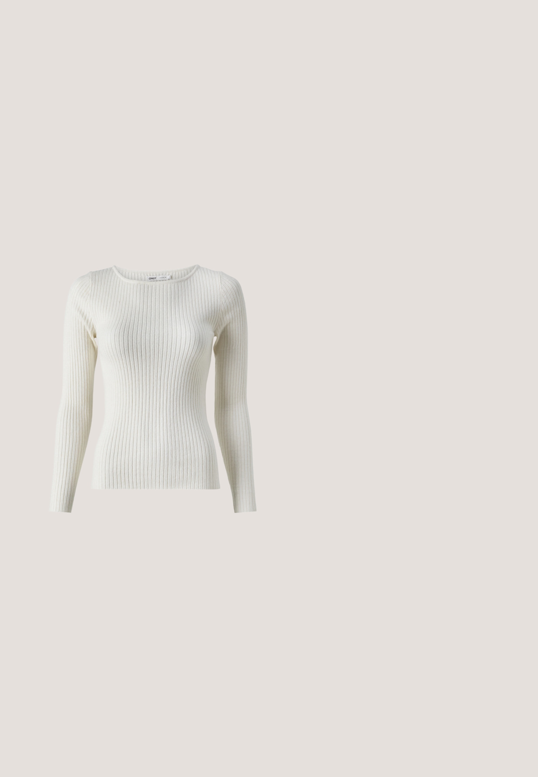 Geribbelde crèmekleurige sweater met lange mouwen en een ronde halslijn, met een aansluitende pasvorm en subtiele textuur. Het merklabel is zichtbaar op de halslijn.; Olijfgroene corduroy shirt jas met een kraag, lange mouwen, zilveren knopen en een verticale ribbelstructuur.; Vero Moda Petite VMTESSA PANTS - Broek - forest night; Beige suède sneaker met witte leren accenten, voorzien van drie witte strepen, een gouden logo en een dikke, doorschijnende rubberen zool.; Olijfgroene suède schoudertas met verstelbare riem en ritssluiting aan de voorkant op een effen witte achtergrond.; Goudkleurige oorbellen in de vorm van abstracte handen, met een glanzend oppervlak, ingewikkelde details en een zilver- en goudkleurige post voor een veilige bevestiging.