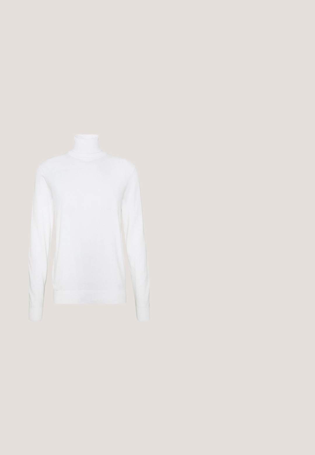 Suéter blanco de cuello alto y mangas largas, hecho de una tela suave. Presenta un diseño ajustado y puños y dobladillo acanalados. Sin patrones ni acentos.; Polo blanco hecho de algodón con mangas cortas, cuello con solapa, cinco botones oscuros y un logotipo bordado de "Armani Exchange" en el pecho.; Pantalones negros ajustados hechos de una tela suave. Con cierre de cremallera y botón, dos bolsillos laterales y una textura limpia y suave.; Zapatilla negra de cuero con una textura suave, puntera redonda y cierre de cordones. Presenta una suela de goma gruesa y un detalle de marca mínimo.; Gafas de sol de acetato negro con lentes verdes, forma rectangular y detalles en dorado en las patillas. Textura suave y acabado pulido.; Bolso tote negro con dos asas largas, patrón geométrico sutil, forma rectangular y pequeña etiqueta de marca cerca del centro inferior.