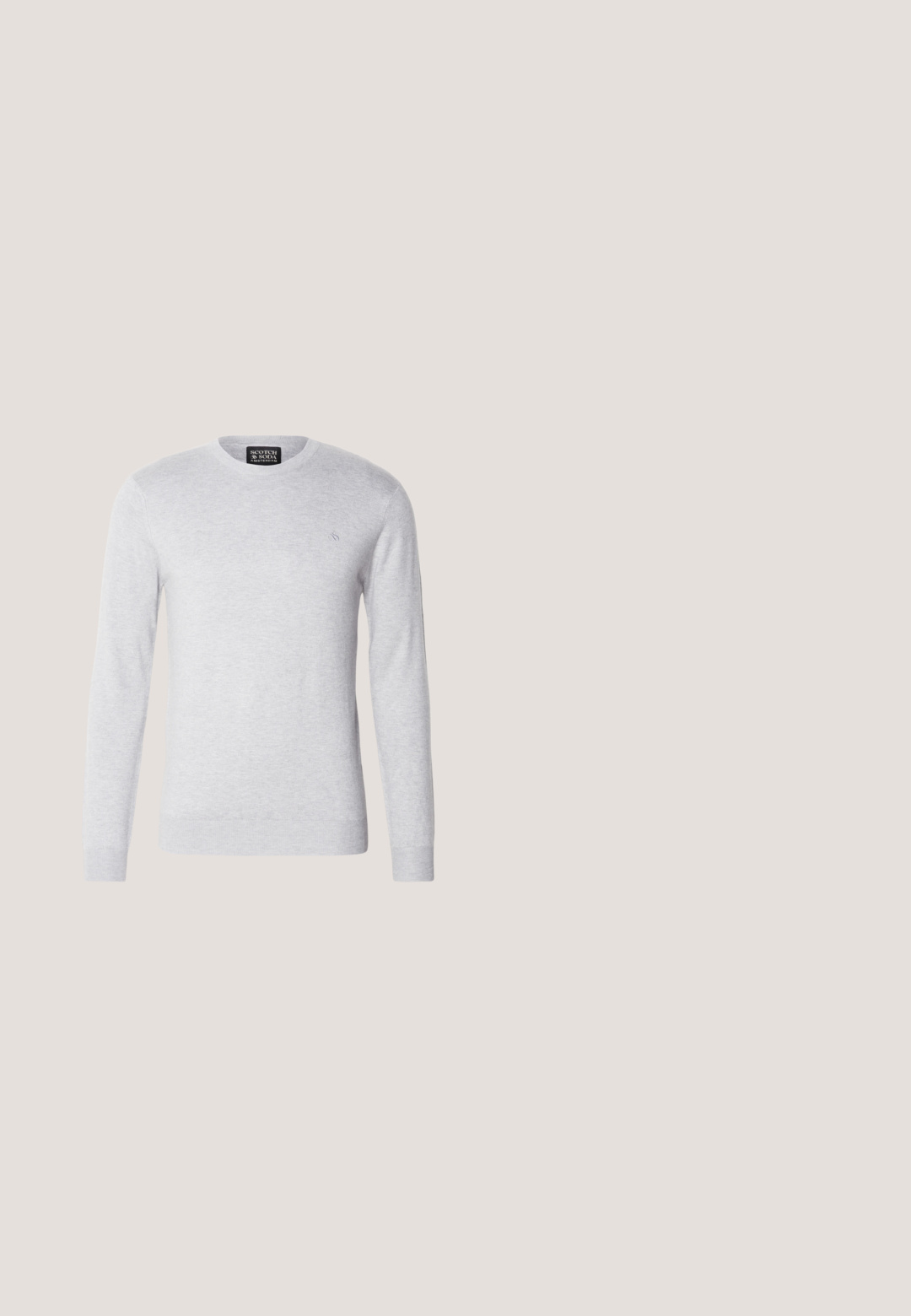 Hellgrauer, gestrickter Pullover mit langen Ärmeln, Rundhalsausschnitt und einem kleinen, auf der Brust gestickten Logo. Weicher Stoff, lässiges Design.; Dunkelgraues Jeanshemd zum Zumachen mit zwei brusttaschen mit Knöpfen, weißer Kontrastnaht und einem kleinen orangen Logolabel auf der rechten Tasche.; Antony Morato KURT COMFORT - Jeans Tapered Fit - blue denim; Schwarzer Chelsea-Stiefel aus Leder mit glatter Oberfläche, elastischen Seitenteilen und Zuglaschen. Abgerundete Spitze und niedriger Blockabsatz.; Schwarze, strukturiert geprägte Leder-Umhängetasche mit verstellbarem Riemen und vorderseitigem Metall-Logo von Calvin Klein.; Schwarzer gewebter Gürtel mit einer rechteckigen silberfarbenen Metallschnalle und Lederakzenten. Verfügt über ein strukturiertes, elastisches Design für Flexibilität.