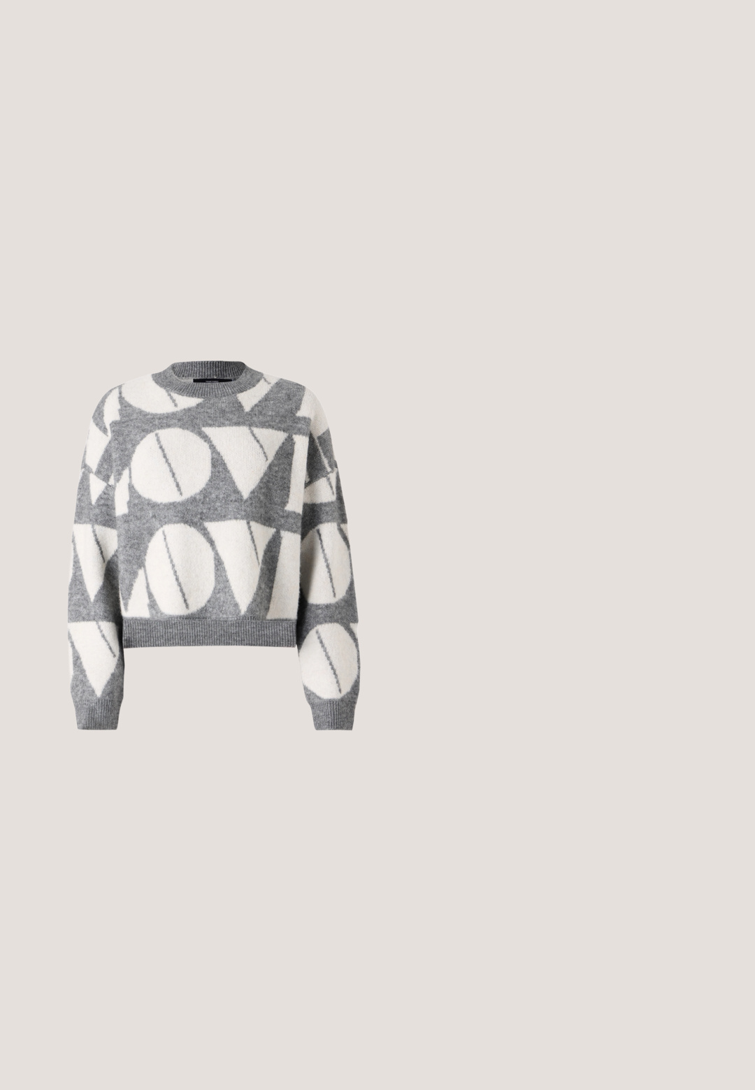 Vero Moda VMLOVE O NECK PULLOVER - Trui - medium grey melange/birch solid; Lichtgrijze langarm t-shirt van zacht katoen. Heeft een losse pasvorm, ronde halslijn en zachtGathered manchetten. Geen patronen of graphics.; Skinny jeans van donkerblauwe denim, met een hoge taille en een aansluitende pasvorm, voorzien van voorzakken, een ritssluiting en subtiele kreukels op de dijen.; Zwarte suède sneaker met witte drie strepen, gouden logo en een bruine rubberen zool. Heeft een laag profiel vetersluiting ontwerp.; Zwart rechthoekig handtasje met een dunne band en ritssluiting, afgebeeld tegen een effen witte achtergrond.; Bruine suède riem met zilveren ovale gesp en metalen oogjes, opgerold op een witte achtergrond.
