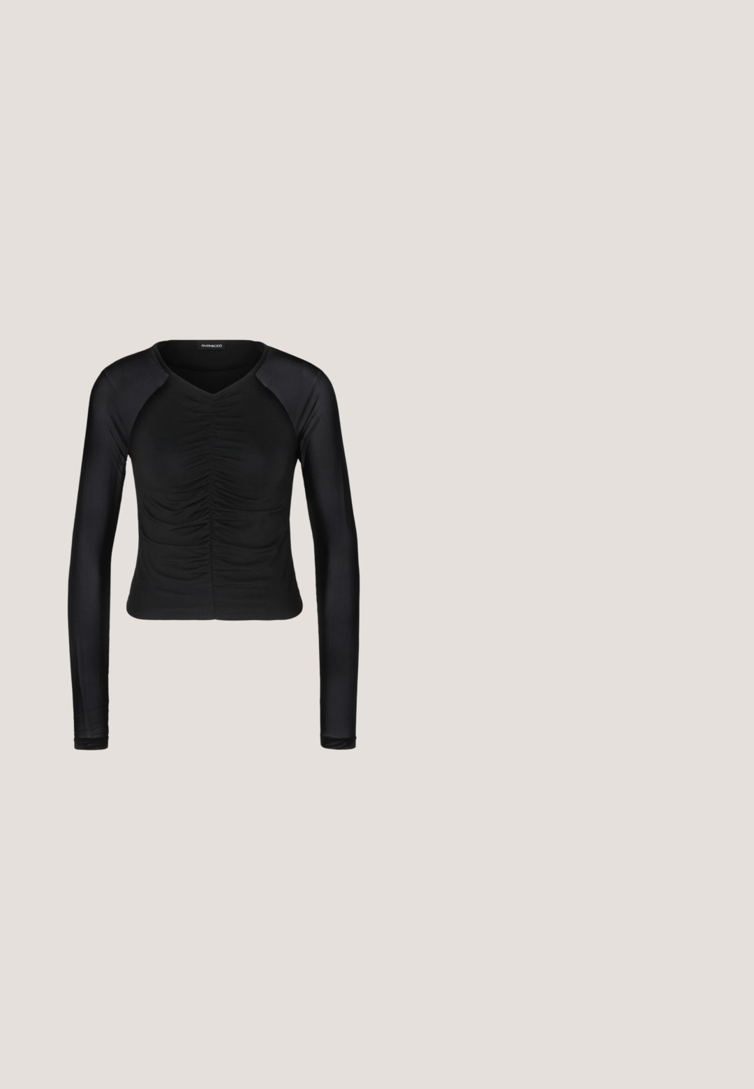Even&Odd by Zalando Langærmet T-shirt - black; Vidbenede sorte denimjeans med kobbernitter, fem lommer og knaplukning. Blød, robust tekstur med lige snit fra talje til kant.; Sort laklæderslingback sko med spids tå, lav blokhæl og sølvfarvet metal detalje foran.; Sorte rektangulære solbriller med mørkt tonede linser, tyk plastramme og brede stænger. Glat overflade og kantet design.; Sølvøreringe med et minimalistisk design. Cirkulær form, glat tekstur og tynd profil. Letvægtige med en poleret overflade.; Sort læderbælte med en glat overflade og to cirkulære sølvmetalringe som spænde. Enkel, flad design.