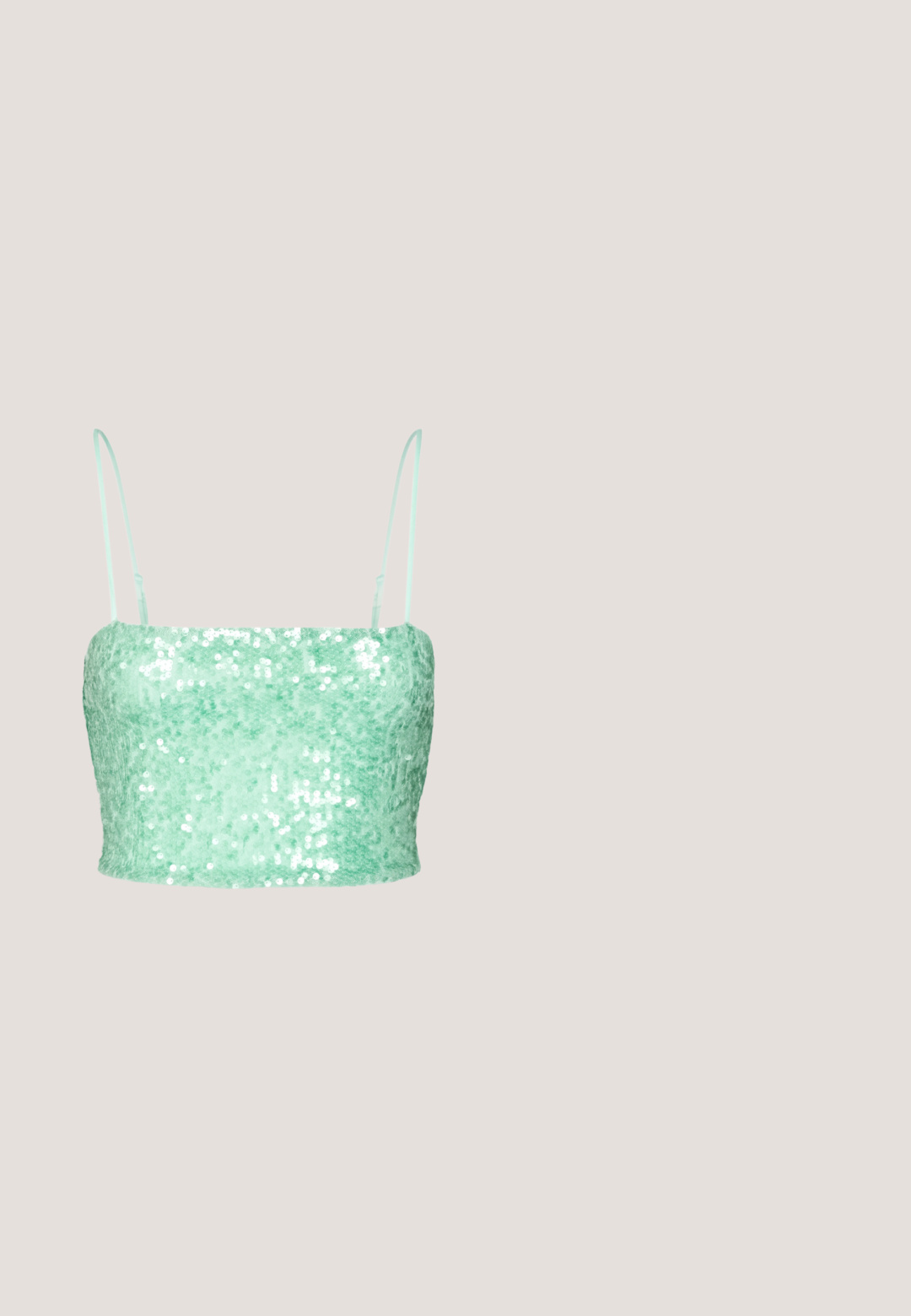 Gina Tricot CROP - Top - light green; Džínsy s širokými nohavicami v čiernej farbe s hladkou textúrou, ktoré majú vysoký pás, predné vrecká a zapínanie na gombík.; Biele robustné tenisky s textúrovaným zvrškom, polstrovaným golierom a hrubou, ryhovanou podrážkou. Obsahuje kontrastné čierne šnúrky a detaily s logom.; Čierne oválne slnečné okuliare s tenkým kovovým rámom a tmavými tónovanými sklami na bielom pozadí.; Čierna korálková kabelka s zakriveným siluetom, nosnou rukoväťou a lesklou textúrou. Nosená s vysokými čiernymi topánkami na opätku a priliehavými čiernymi šortkami.; Strieborný retiazkový náhrdelník s malými obdĺžnikovými kovovými akcentmi rovnomerne rozmiestnenými a nastaviteľnou sponou na bielom pozadí.