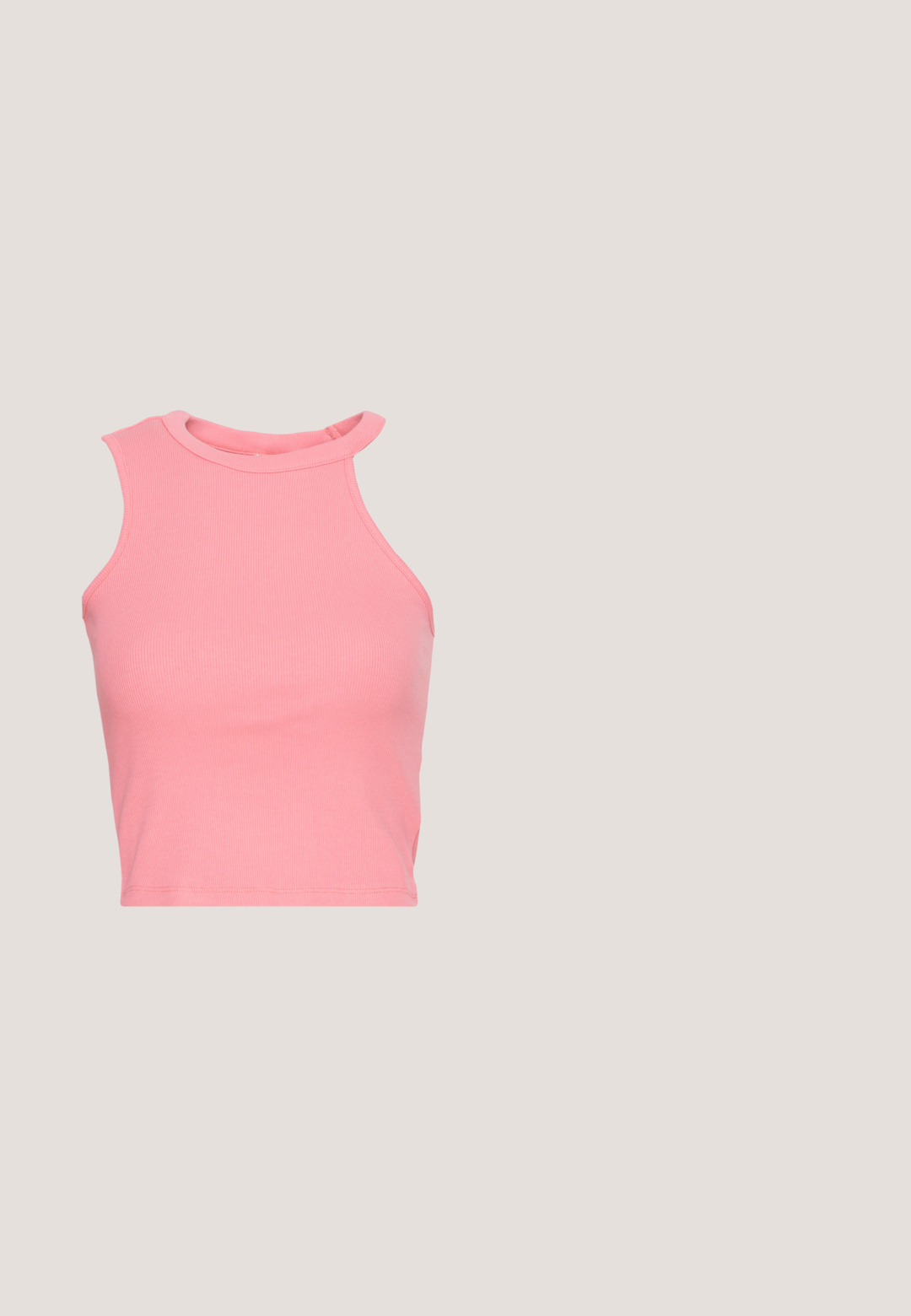 Ružový rebrovaný bezrukávový crop top s vysokým výstrihom; má priliehavý tvar a čisté okraje. Mäkká textúra, minimálne viditeľné švy.; Čierne rebrované nohavice so širokým strihom a vysokým pásom. Mäkký, elastický materiál vytvára priliehavý siluetu a rozšírený spodok pre štýl a pohodlie.; Šedé tenisky Nike Air Force 1 s perforovanou špičkou, hladkým koženým zvrškom, hrubou podrážkou a embosovaným detailom 'AIR' na päte.; Ružové priehľadné slnečné okuliare s oválnymi šošovkami, tmavočerveným tónovaním a štíhlymi ramenami, so hladkým povrchom a jemnými detailmi na ráme.; Pieces PCAMANDA BUMBAG - Taška cez plece - ash rose; sweet deluxe EARRING - Náušnice - silver-coloured