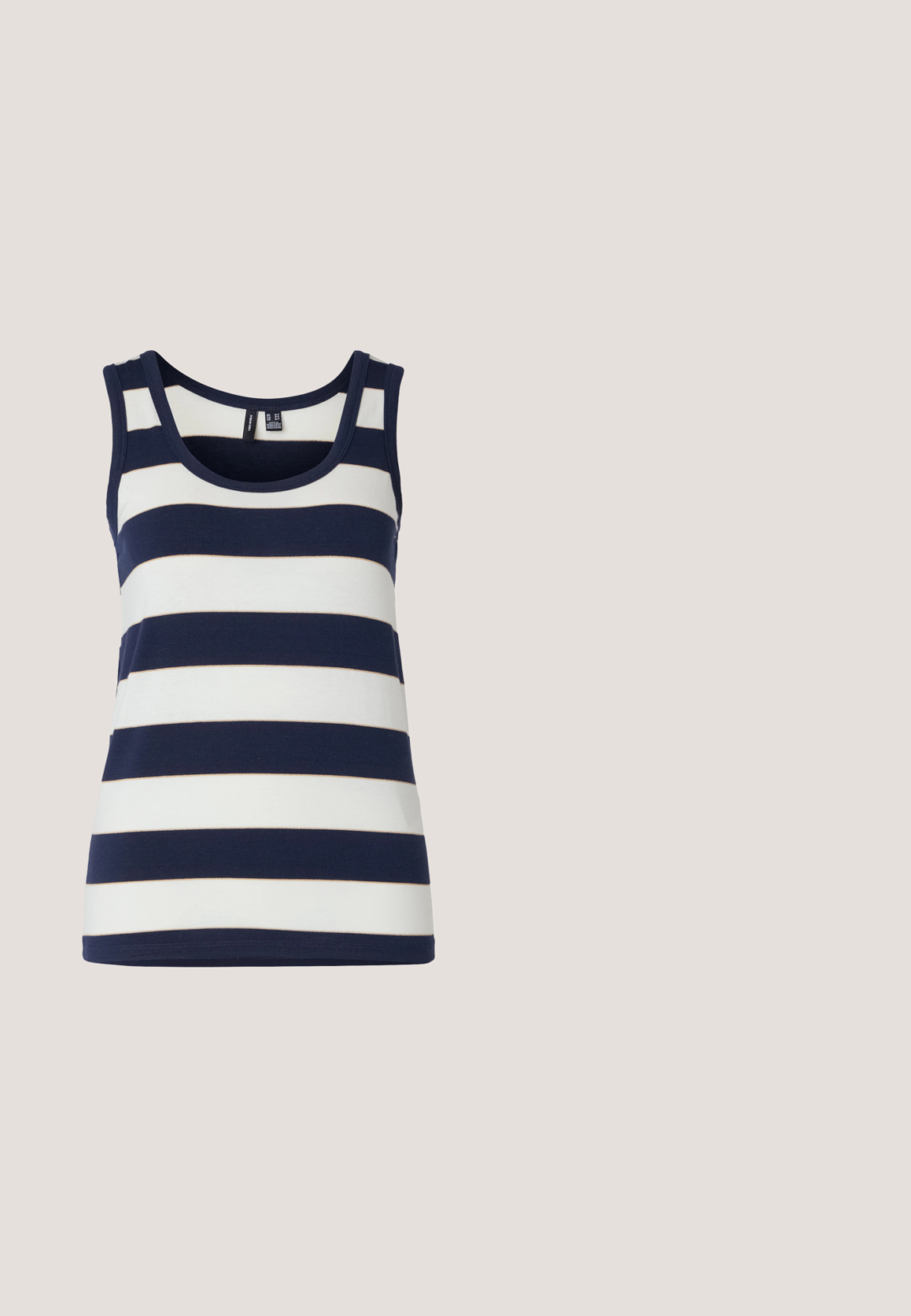 Marineblau-weißer gestreifter ärmelloser Top mit Rundhalsausschnitt, aus einem weichen Baumwollgemisch gefertigt, mit horizontalen Streifen und einer taillierten Form.; Helle blaue Schlagjeans aus Denim, mit normaler Taille, Fronttaschen und einer ausgewaschenen Optik an den Beinen.; Laufschuhe mit einem atmungsaktiven weißen Mesh-Obermaterial, silbernen Akzenten, grauen Schnürsenkeln und einer langlebigen schwarzen Gummisohle. Leichtes, gepolstertes Design.; Schwarze rechteckige Sonnenbrille mit dunkel getönten Gläsern, dickem Kunstrahmen und breiten Bügeln. Glatte Oberfläche und kantiges Design.; Pieces PCALUANA SHOULDER BAG - Handtasche - black; Lange silberne Tropfohrringe mit einem eleganten, länglichen Design und einer glatten, polierten Oberfläche. Sie verfügen über eine minimalistische geschwungene Form.