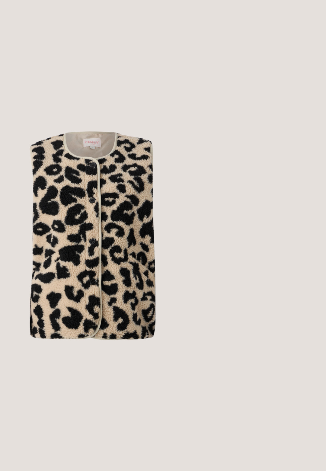 ONLY ONLBABY LIFE - Vest - pumice stone; Hvid bomulds T-shirt med korte ærmer, der har et blåt sommerfugl-design lavet af små rhinsten på brystet. Rund halsudskæring.; Sorte, flagrende bukser med en glat tekstur, mellemhøj talje og sidelommer. Simpelt design uden mønstre eller pynt.; Sort fløjl platform Mary Jane sko med dobbelte spænder og gotisk hvid broderi på hæl og sål.; Runde, bruntonede solbriller med en glansfuld bordeauxramme. Slanke arme med diskret brandingdetalje. Flad linsedesign.; Sort læderhåndtaske med rund form, dobbelte hanke, dekorative hardware-detaljer og snøre på siden. Glat, blank overflade.