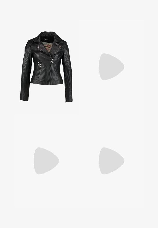 Maze Læderjakker - black; Sort langærmet turtleneck top lavet af ribbet stof, med en tætsiddende design og slank silhuet. Ingen mønstre eller detaljer.; Sort læderskirt med en glat overflade, høj talje og lukning med knap foran. Har en slank, minimalistisk silhuet. Ingen mønstre eller accenter.; Sort high-top canvas sneaker med hvid gummisål og hvide snørebånd, vist fra siden mod en hvid baggrund.