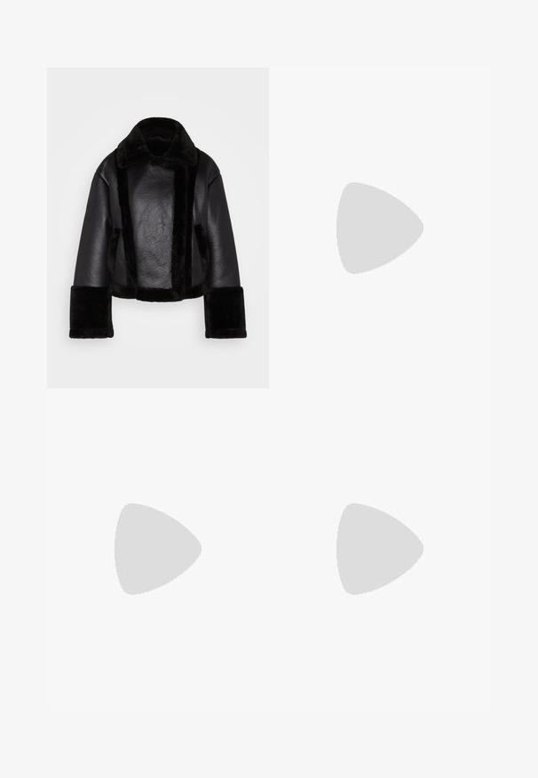 VILA VIMELDA JACKET - Chaqueta de invierno - black; Top de manga larga, de color azul marino, con un escote en V, botones en la parte frontal y un pequeño logo bordado en el lado izquierdo del pecho. Textura suave.; Los jeans skinny de mezclilla negra presentan una silueta ajustada, un ligero desgaste en el dobladillo y un clásico diseño de cinco bolsillos con cierre de botón metálico.; Zapatilla blanca con upper de cuero suave, suela de goma negra y acentos texturizados. Presenta cordones y un logo en la lengüeta.