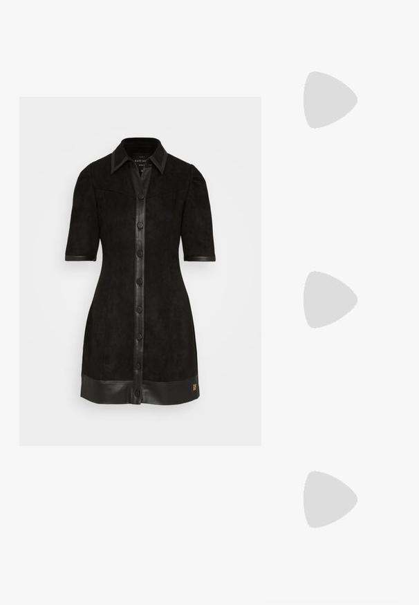 NIKKIE NYLA DRESS - Cocktailkjole / festkjole - black; Zign by Zalando LEATHER - Snørestøvler - black; Sort håndtaske i krokodilletekstureret læder med sølvfarvet drejelås og lang sølvkæde med læder skulderpude.; Sølvøreringe med et minimalistisk design. Cirkulær form, glat tekstur og tynd profil. Letvægtige med en poleret overflade.