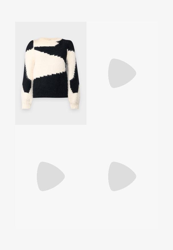 VILA VIKUNNUO O NECK TOP - Πουλόβερ - birch; Σκούρο γκρι πλεκτή μεσαίου μήκους φούστα με σφιχτή σιλουέτα και ελαστική μέση. Διαθέτει κατακόρυφες ραβδώσεις για υφή.; Μαύρο δερμάτινο παπούτσι φλατ με μυτερή μύτη, διαθέτοντας μια μεταλλική πόρπη που διασχίζει το κέντρο του ποδιού και μια χαμηλή, ευέλικτη σόλα.; Μαύρη ορθογώνια τσάντα ώμου με έναν ρυθμιζόμενο ιμάντα και κλείσιμο με φερμουάρ στην κορυφή σε μονόχρωμο φόντο.