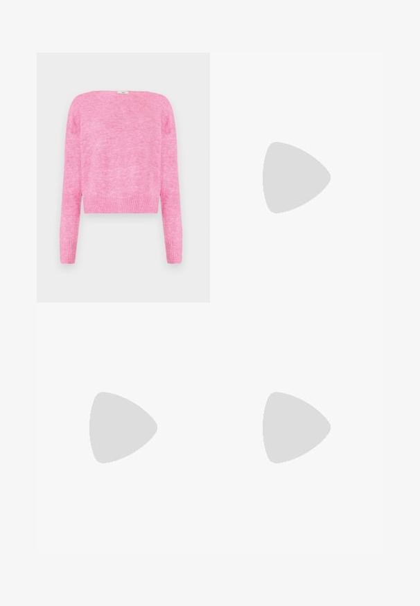 Pull court rose en tricot avec manches longues, encolure arrondie, poignets et ourlet côtelés. Texture douce avec une finition légèrement duveteuse.; Jupe noire en A, réalisée en tissu lisse, dotée d'une large ceinture élastique et d'un design fluide qui tombe jusqu'à mi-mollet.; Baskets basses Reebok en daim vert menthe pastel avec semelle blanche, logo latéral, perforations sur l'avant, et fermeture à lacets.; Sac fourre-tout en denim bleu clair avec doubles poignées et poche avant avec surpiqûres orange et une petite étiquette en tissu rouge.