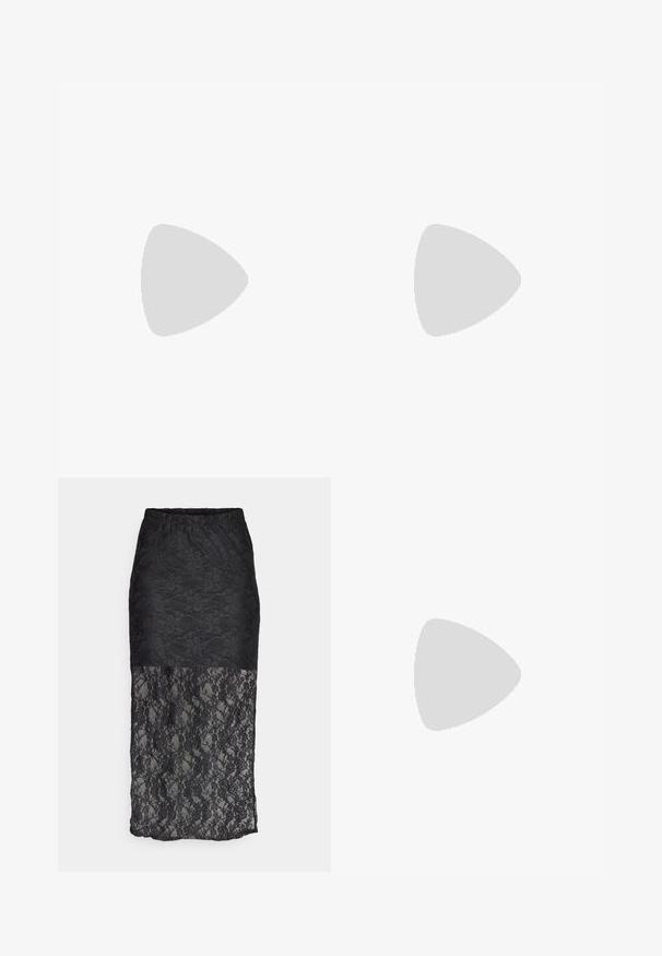 Jaded London LONGLINE LACE UP HALTER CORSET - Top - black; Pieces PCNACY LACE ANKLE SKIRT - Fustă tip creion - black; Boots de luptă din piele neagră, cu două catarame laterale, cu nituri decorative pe partea superioară, talpă robustă cu tracțiune și sistem de șiret.; Colier choker din dantelă neagră cu trandafiri din material textil, mărgele rotunde și lanțuri atârnătoare care se termină în mărgele negre în formă de lacrimă.