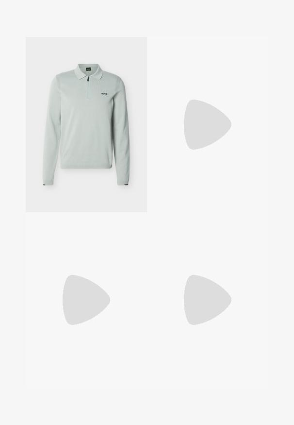 Helehall pikkade varrukatega polomees koos kvartslukuga, sooniliste mansettide ja äärega ning vasakul rinnal on "BOSS" logo.; Merevaigist made nahkade ja kahe külge taskuga, millel on teravad aktsendid jalgadel.; Valged madala säärega tossud hallide seemisnahast detailidega, augukestega, nööritava lukuga ja "Just Cavalli" logoga külgpaneelil.; Mustast sünteetilisest nahast ja mustrilisest kangast must risti kehakott. Varustatud luku, reguleeritava rihma ning esiküljel oleva logoga.