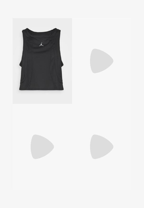 Jordan TANK - Top - black; Pantalones de pierna ancha beige hechos de algodón, con cierre de botón y lazadas para cinturón, con una textura suave y un acabado limpio.; Zapatillas de plataforma blancas con una textura de cuero suave, detalles perforados y cordones planos; cuentan con una suela de goma blanca gruesa.; Avgvst YES NO HEART LOCK EARRINGS - Pendientes - silver-coloured