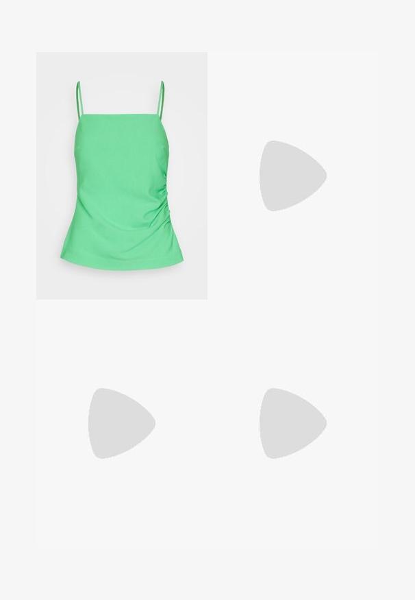 YAS YASATLANTA  - Top - poison green; Zelené jogger nohavice s elastickým pásom, šnúrkou na stiahnutie, bočnými vreckami a zúženým strihom nohavíc. Hladká, ľahká textúra látky.; Tenisky Nike P-6000 s vrchným materiálom z jemnej šedej sieťoviny, čiernymi akcentmi a odolnou čiernou gumovou podrážkou. Obsahujú jemný dizajn a systém šnurovania.; Čierna textilná ramenná taška s mäkkým štruktúrovaným povrchom, zaobleným tvarom a jedným popruhom. Minimalistický dizajn bez viditeľného hardvéru alebo akcentov.