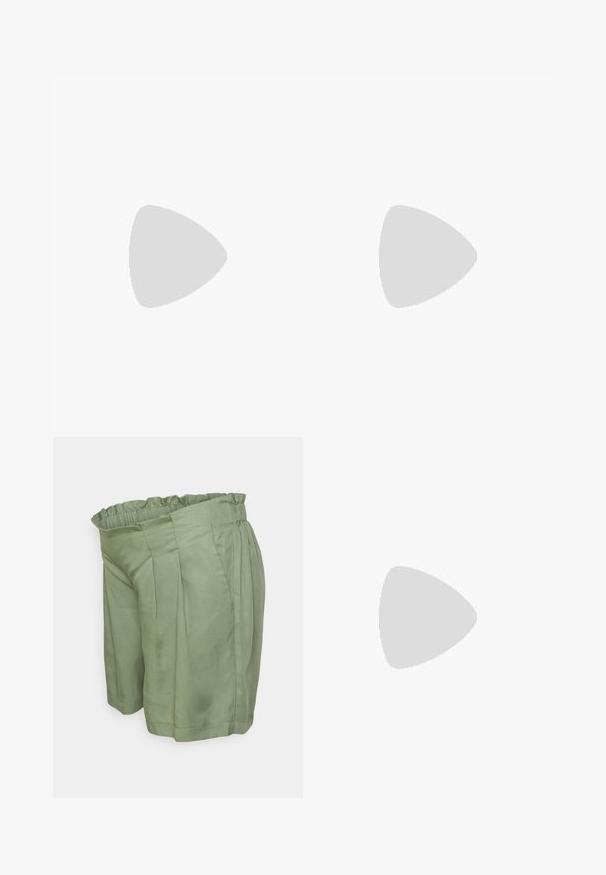 Camiseta de maternidad negra hecha de algodón suave. Mangas cortas, cuello redondo y un diseño ajustado para acomodar una barriga en crecimiento.; MAMALICIOUS MLTECA WO BARMUDA SHORTS - Shorts - sea spray; Zapatillas de correr con parte superior de malla en gris claro y beige, con acentos en amarillo, suela acolchada y patrones texturizados en los laterales.; Gafas de sol rectangulares negras con lentes oscuros, montura de plástico grueso y patillas anchas. Superficie lisa y diseño anguloso.