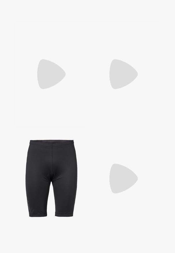 Korte mouwen fietstrui van zwart, glad materiaal. Heeft een ritssluiting aan de voorkant en "OAKLEY" in het wit gedrukt op de linkerkant.; Zwarte fietsshorts gemaakt van rekbaar materiaal. Beschikt over een snug fit, elastische tailleband en minimale branding aan de linkerkant.; Zwarte midhoge veter schoen met gladde afwerking en gestructureerde zool, zijaanzicht op een effen lichte achtergrond.; Arnette NINETEETWO - Zonnebril - white