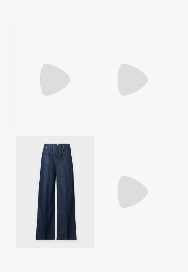 Polo côtelé vert foncé avec col, manches courtes et patte à trois boutons. Matière douce, légère avec une finition texturée.; Jean en denim bleu foncé à jambes larges avec poches avant, passants de ceinture et fermeture par bouton, présenté sur un fond clair uni.; Filippa K REY FLATS - Ballerines - bright red; Sac à main en cuir brun foncé brillant avec de longues anses fines et une base rectangulaire structurée sur un fond clair uni.