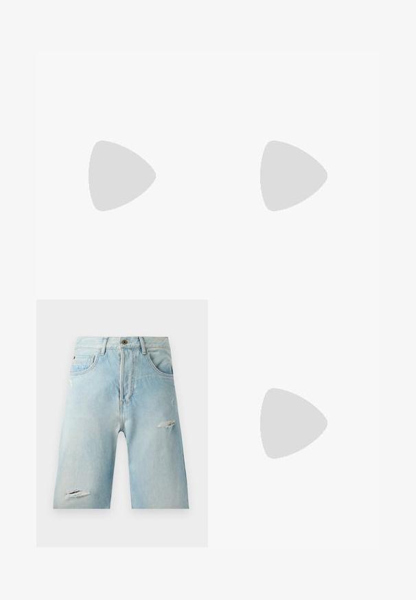 Grünes Baumwoll-T-Shirt mit rundem Ausschnitt, kurzen Ärmeln und einer frontalen Tasche mit einem orangefarbenen Etikett. Kontrastnähte sind sichtbar.; Hellblaue Denim-Shorts mit einer lockeren Passform, featuring distressierte Akzente, seitliche Taschen und einen einzelnen oberen Knopfverschluss.; ALDO THEPITCH - Sneaker low - white; Graue rechteckige Tasche mit Reißverschlüssen, schwarz-weißem Griff aus Seil an einer Seite und dem Schriftzug "ONLY & SONS" vorne in der Mitte.