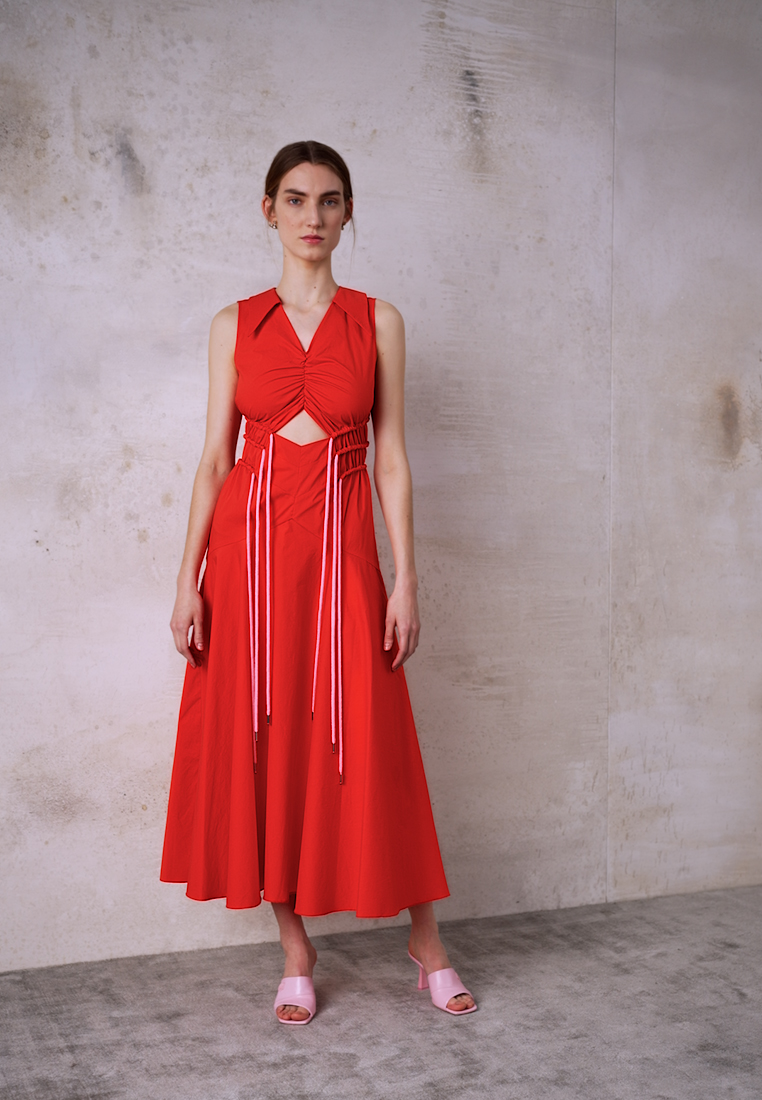 AKNVAS JACKSON DRESS Cocktail dress / Party dress fire orange/red