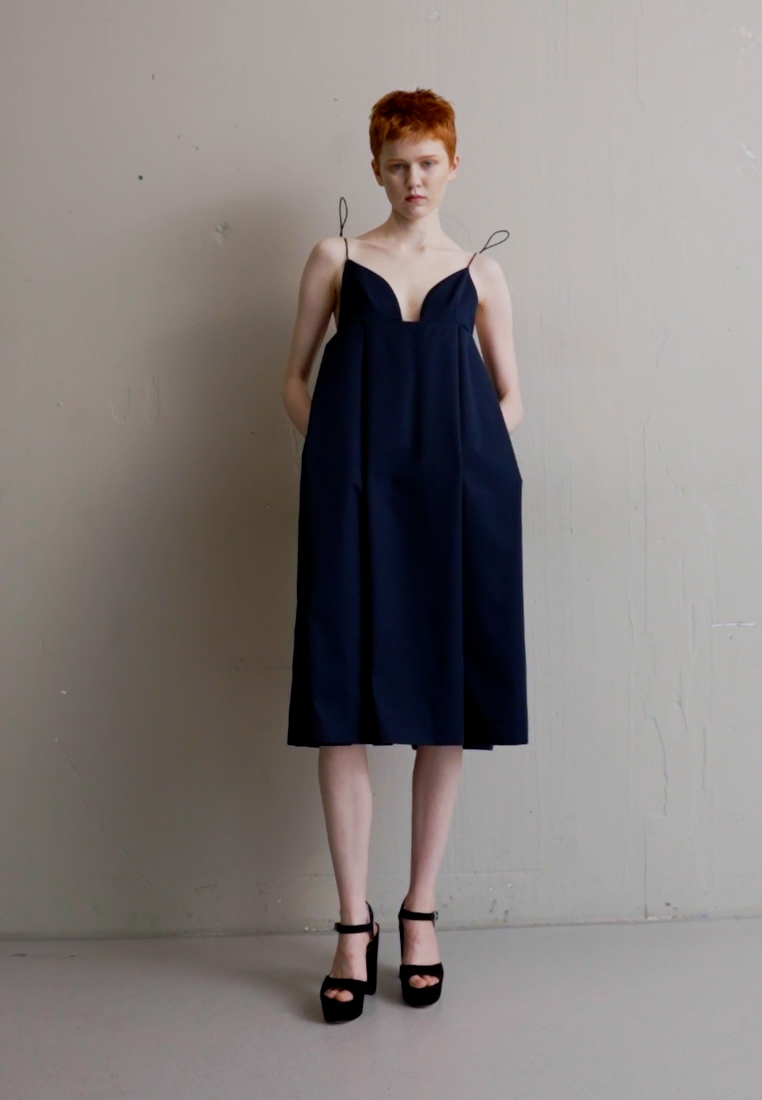 EDITHMARCEL ROUND DRESS Cocktail dress / Party dress blue/dark blue