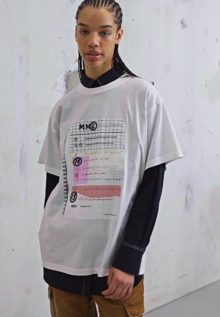 MM6 Maison Margiela T-shirt print - white/wit - Zalando.nl