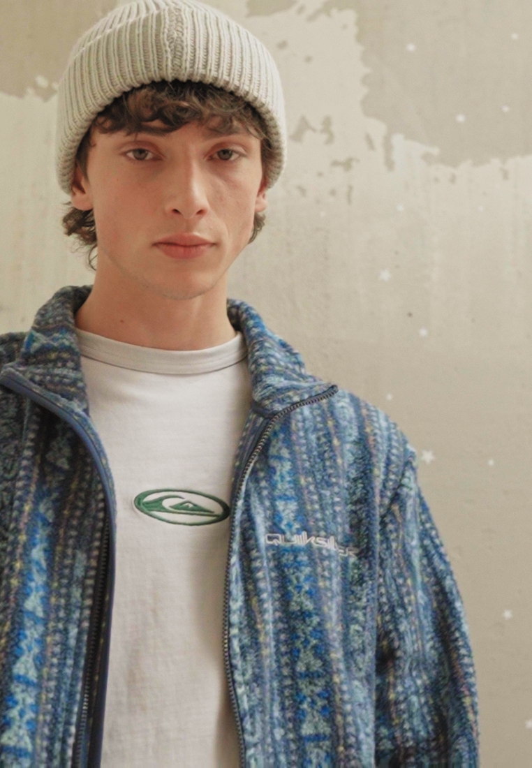 Quiksilver CLEAN COASTS FULL ZIP Forro polar midnight navy tracks