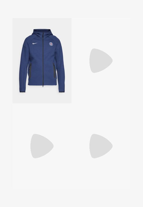 Merineel kapuutsiga pehme kangast dressipluus, millel on täielik tõmblukk, küljetaskud ja logopatch. Sellel on struktureeritud disain koos kapuutsiga.; Jordan JUMPMAN SHORT SLEEVE CREW - Spordi T-särk - vapor green/(white); Tumed sportlikud püksid, mis on valmistatud tekstuuriga kangast, esitavad vasakul reiel Pariisi logo ja paremal Nike swooshi valges värvuses.; Must musta sneaker tekstureeritud pinnaga, valge Nike logo, hall tald, ümar varv ja paeltega disain. Omab perforatsioone varbakasti peal.