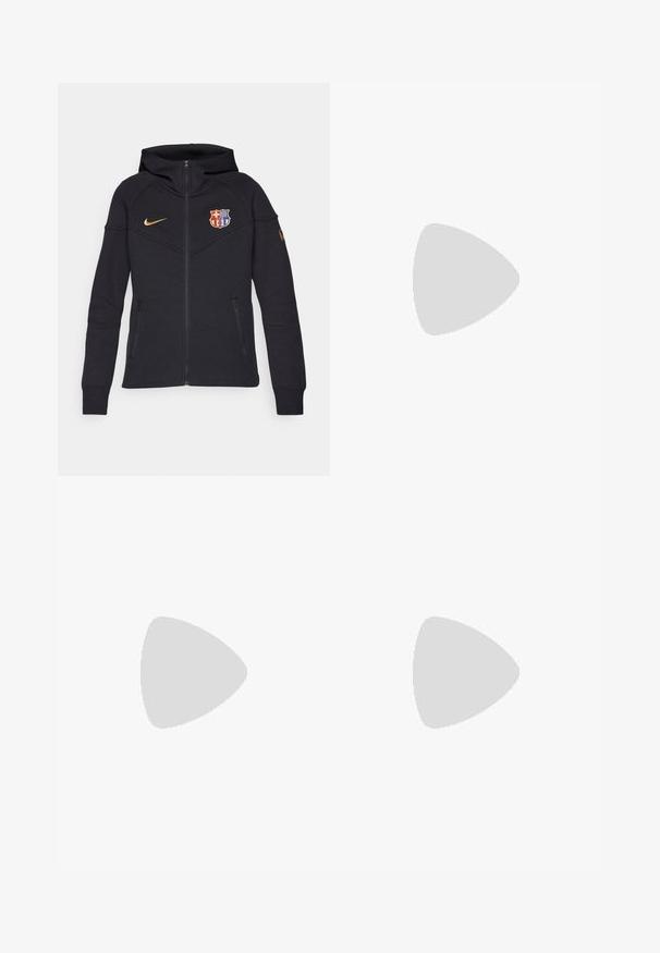 Nike Performance FCB - Club wear - black/club gold; Nike Performance ONE  - Sports T-shirt - black/white; Nike Performance ONE CROP - Leggings - black; Nike Performance AIR ZM PEGASUS 41 GTX - Road running shoes - black/summit white/anthracite/iron grey/photon dust/metallic silver