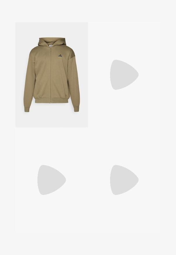 Sweatshirt azul de fecho éclair feito de um tecido suave e texturado. Apresenta capuz, punhos e bainha canelados, e um logótipo preto no peito.; Camiseta atlética branca de mangas curtas, feita de tecido que absorve a humidade. Apresenta um logótipo preto no lado esquerdo do peito e um decote interior com padrão.; Calças de treino pretas com um cós elástico, riscas laterais brancas e um pequeno logotipo branco na coxa. Feitas de um material leve e suave.; Tenis negros desportivos com um superior em malha texturizada, riscas brancas de destaque, sola acolchoada e um calcanhar reforçado para suporte.