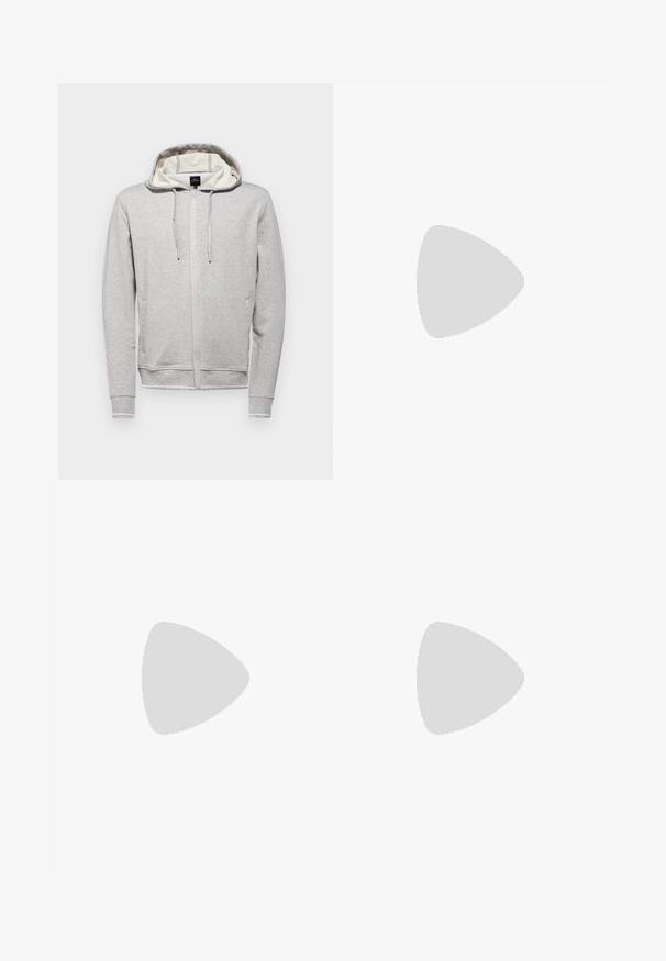 Grå hettegenser med glidelås foran, snor i hetten, lange ermer og sidelommer. Har et kontrasterende innerfôr og logodetalj.; Svart bomull T-skjorte med dristig hvit tekstdesign: "DSQUARED2" vertikalt og "ICON" horisontalt på siden. Klassisk rund halslinning.; Filippa K TERRY CROPPED TROUSERS - Bukse - sage melange; Hvite lærersneakers med en jevn overflate, rund tå, flate lisser og en teksturert såle. Har en subtil logo på hælen.; Sorte, runde solbriller med mørke linser og slanke metalarmer. Inkluderer klare temple tips og sølvfargede detaljer ved hengslet. Minimalistisk design.