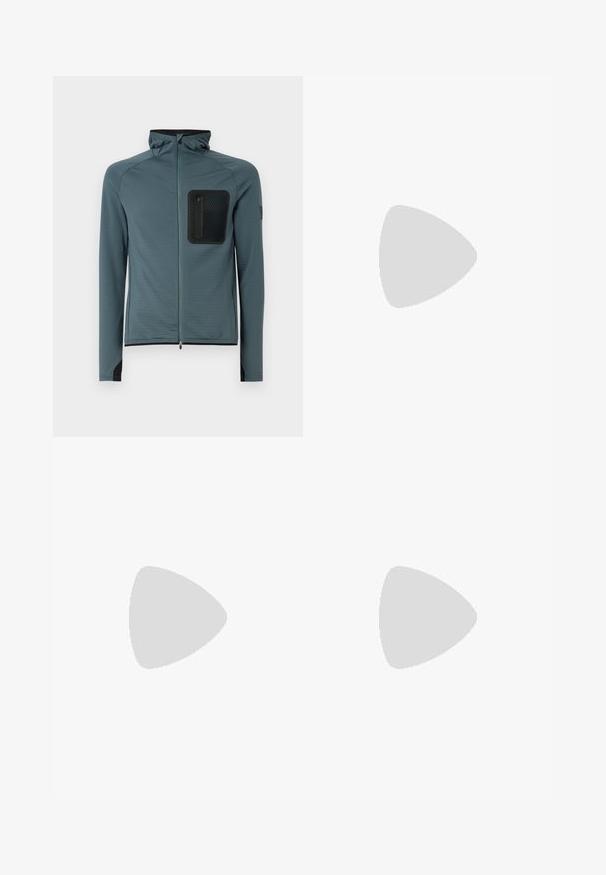 EA7 Emporio Armani Zip-up sweatshirt - dark slate; Lacoste Sport TENNIS  - Sports T-shirt - white/navy blue/grenadine; Lacoste Sport TENNIS PANT - Tracksuit bottoms - navy blue; adidas Performance GAMECOURT 2 - Clay court tennis shoes - black/grey