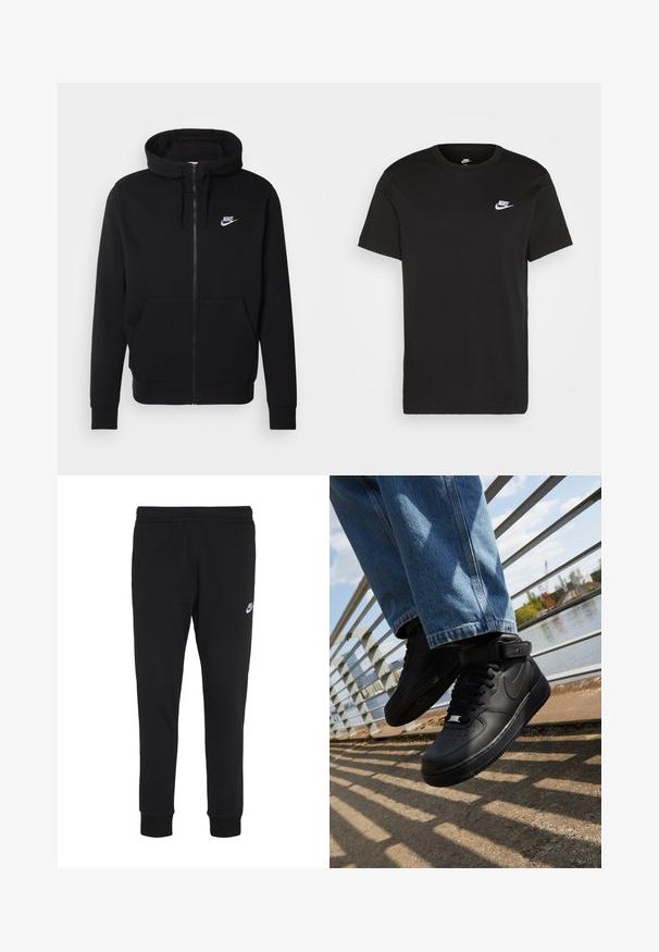 Nike Sportswear AIR FORCE 1 MID '07 - Sneakers - black/sort - Zalando.dk