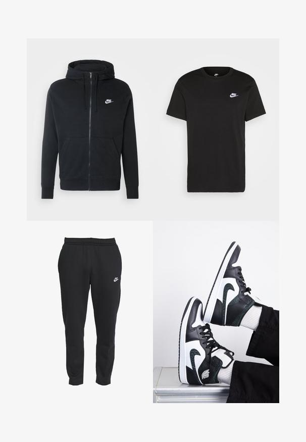 Jordan AIR JORDAN 1 MID SE - High-top trainers - off noir/black/white/black - Zalando.co.uk