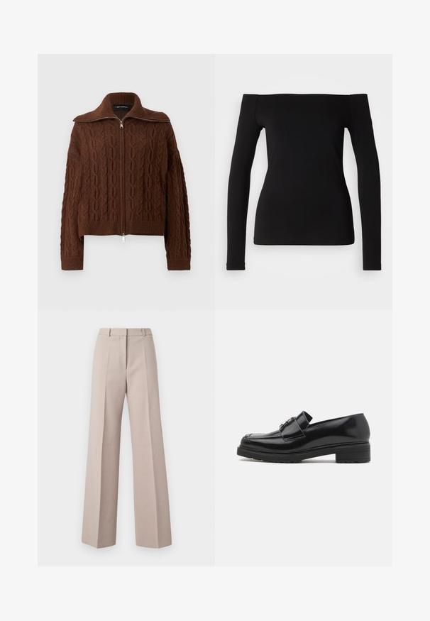 Pruun kudumiga sviiter, millel on kaabelmustrit, tõmblukuga sulgemine ja lai krae. Omab ribakujulisi mansette ja lõppu, et anda sportlik välimus.; Must mustriga mustriga tipp, millel on õlavarrelt vaba kaelus, sile kangas, istuv disain ja ilma õmblusteta allserv. Lihtne ja minimalistlik stiil.; Beige laiad jalad, mis on valmistatud siledast kangast, kõrge vöökohaga, esikortsudega ja kohandatud siluetiga.; Musthave mustmustmustmust have must must must must must mustmust have must mustmust must must mustmust have have have must mustmustmustmustmust must must mustmust have must must must must mustmust mustmust have must have must must have must have must have must поэтому inу must have must must must must must must have must must must must mustmust must mustmust must have must mustmust ab must musthave must must у must have mustmust mustmust mustmust must must mustmust have must have must havemustmust mustmust must mustmust must mustmust musthave must have mustmust. Musthave must must mustmustmust must must must must must mustmust have must mustmust must must mustmust musthave musthave must have must each must mustmust mustmust must have must mustmust must have mustmustmustmust must must musthave must must mustmust mustmust.