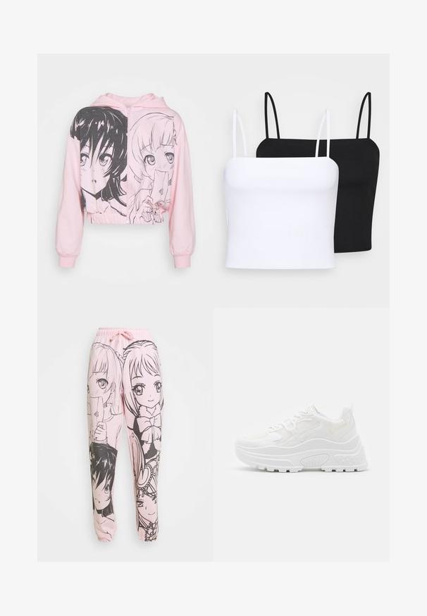 NEW girl ORDER MANGA GIRLS ZIP HOODIE - Mikina na zip - pink/růžová