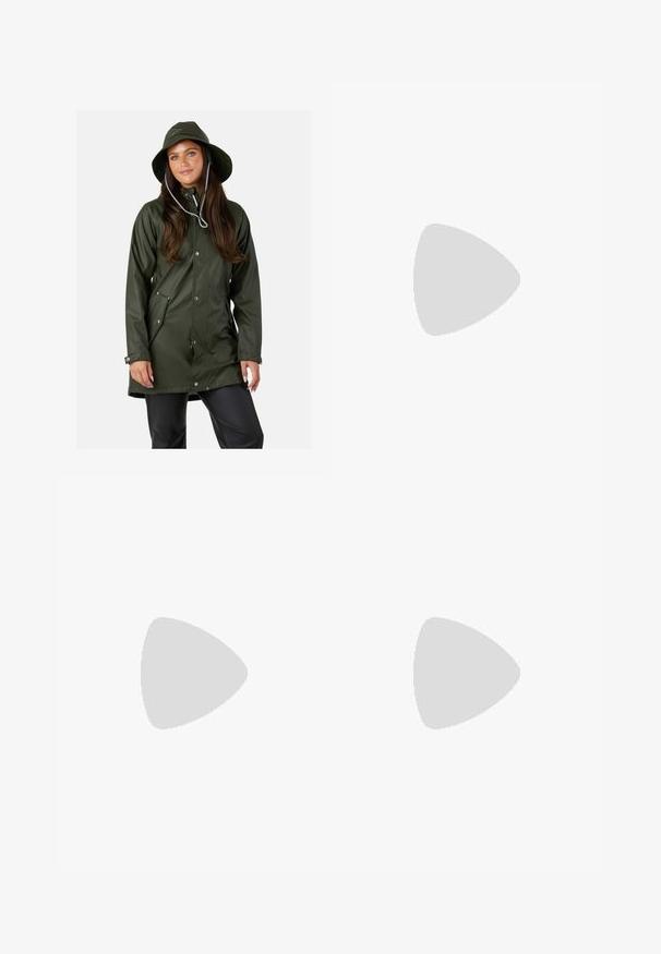Swedemount VÄDERÖARNA - Waterproof jacket - olive; Pink leopard print t-shirt with short sleeves, featuring a rounded neckline and contrasting pink cuffs, made from soft, stretchy material.; Fitted leggings in bright pink, made of smooth, stretchy fabric. Features a high waistband and a small logo in white on the lower leg.; White Moon Boot with faux fur upper, lace-up front, and rubber sole. Textured finish and embossed logo on side. Chunky, padded design.; Pink transparent sunglasses with angular, cat-eye shape, dark tinted lenses, and embossed text on the temple reading "THE SUNGLASSES."