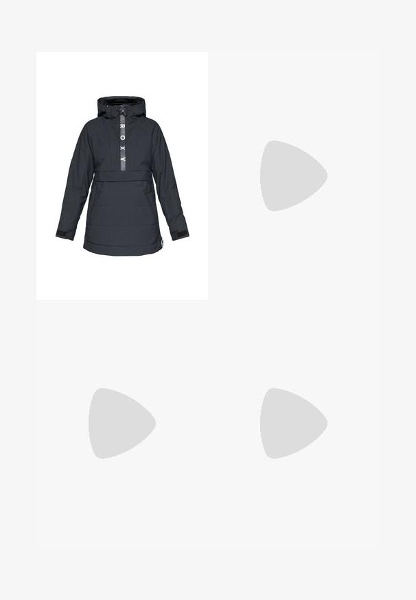 Must värviline soojustatud jakk kapuutsiga, esitades esimesel külgmisel lukku, silmapaistev logo rinnal ja reguleeritavad mansetid. Tekstureeritud kangas polsterdusega.; Valge puuvillane T-särk, millel on roosa graafiline trükk tekstiga "CATCH A WAVE" ja abstraktsed kujundid esitropil. Lühikesed varrukad, ümar kaelus.; Heledsinine denimist laiade jalgadega püksid, millel on elastne vöökoht ja pael. Omab topeltõmblustega õmblusi ja tooreid servi. Taskud pole nähtavad.; Musta spordijalats, millel on võrgust pealispind, valged ja helesinised aktsendid, pehmendusega valge tald ning tekstureeritud haardepind välispinnal.