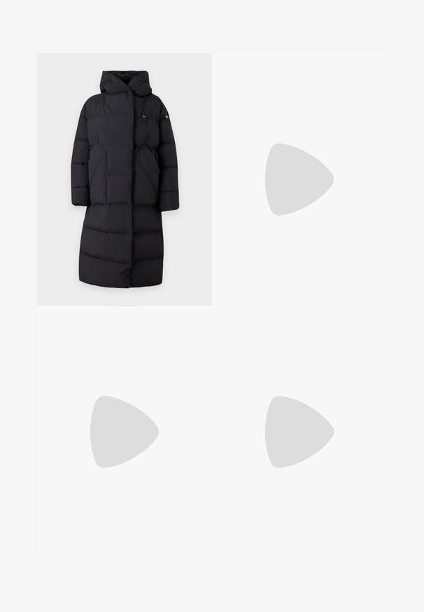 Blauer RUTH - Sulemantel - nero; Puuvillane T-särk horisontaalsete tumesiniste triipudega valgel taustal. Rinnal on kiri "Tommy Hilfiger" kantud kursiivis. Ümmargune kaelus.; Kurtitudega valge seelik musta elastse vööga, millel on "LACOSTE" logo. Keskmise pikkusega disain pehme tekstuuriga.; Valged nahast tennisetossud paksu valge tallaga, musta sametist kontsakeeuga ja külje peal riigilogo reljeefne kujundus. Lukkeskeem kuue silmaauguga.