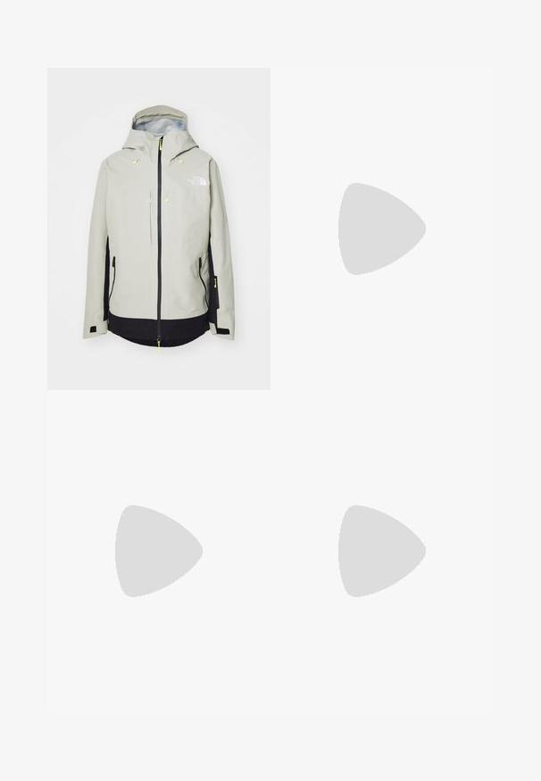 The North Face CEPTOR  szary; Czarny t-shirt z krótkim rękawem, wykonany z lekkiego materiału. Posiada małe białe logo na lewej piersi oraz subtelne akcenty na ramionach.; Czarne spodenki sportowe wykonane z lekkiego materiału, z elastycznym pasem na sznurek, bocznymi kieszeniami i zwężanymi mankietami przy kostkach.; Czarne buty do biegania w terenie z teksturowaną cholewką, elastycznymi sznurówkami i podeszwą Contagrip. Charakteryzują się dopasowanym krojem oraz ochronną osłoną palców.